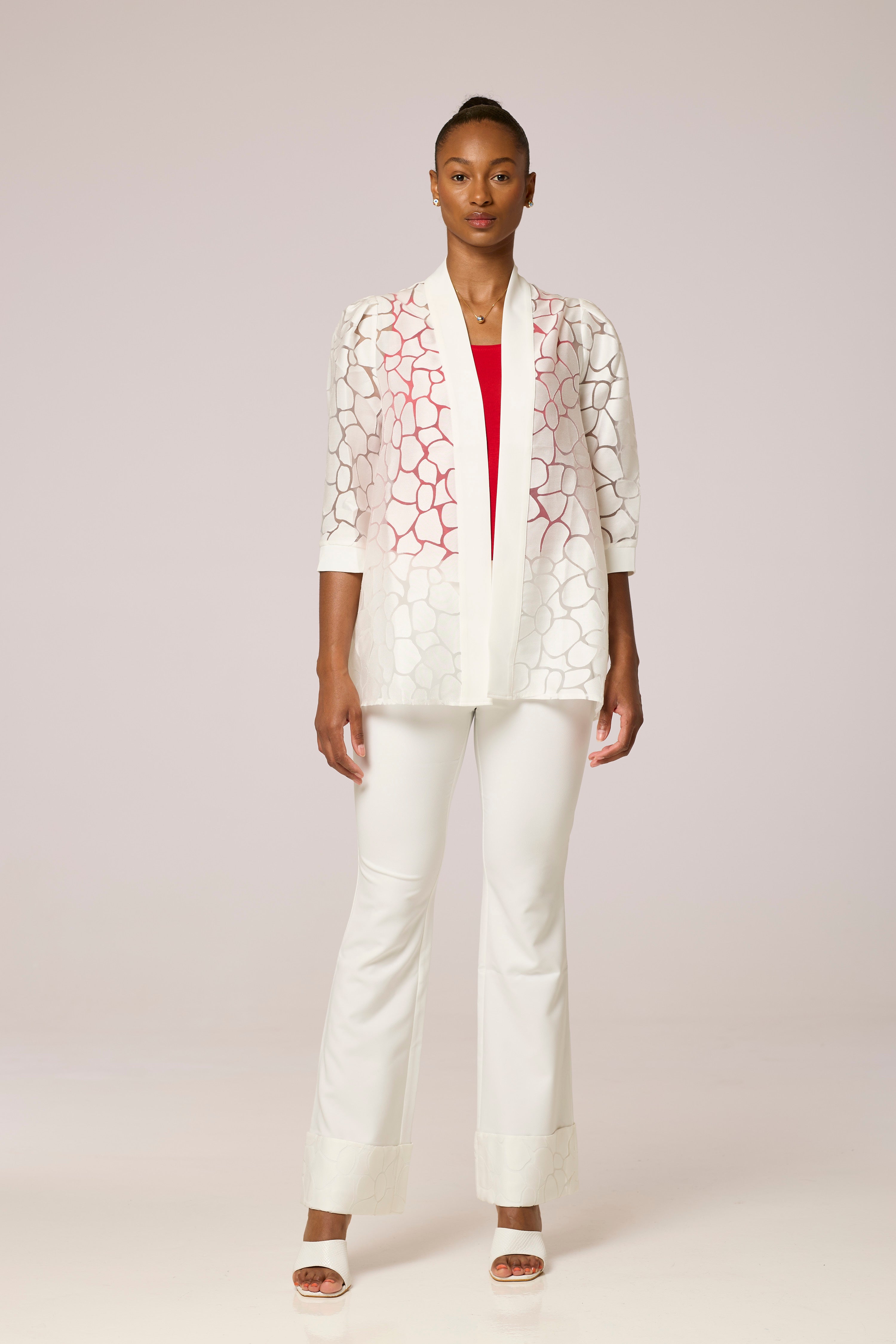 Doxa White Kimono Jacket Two Piece