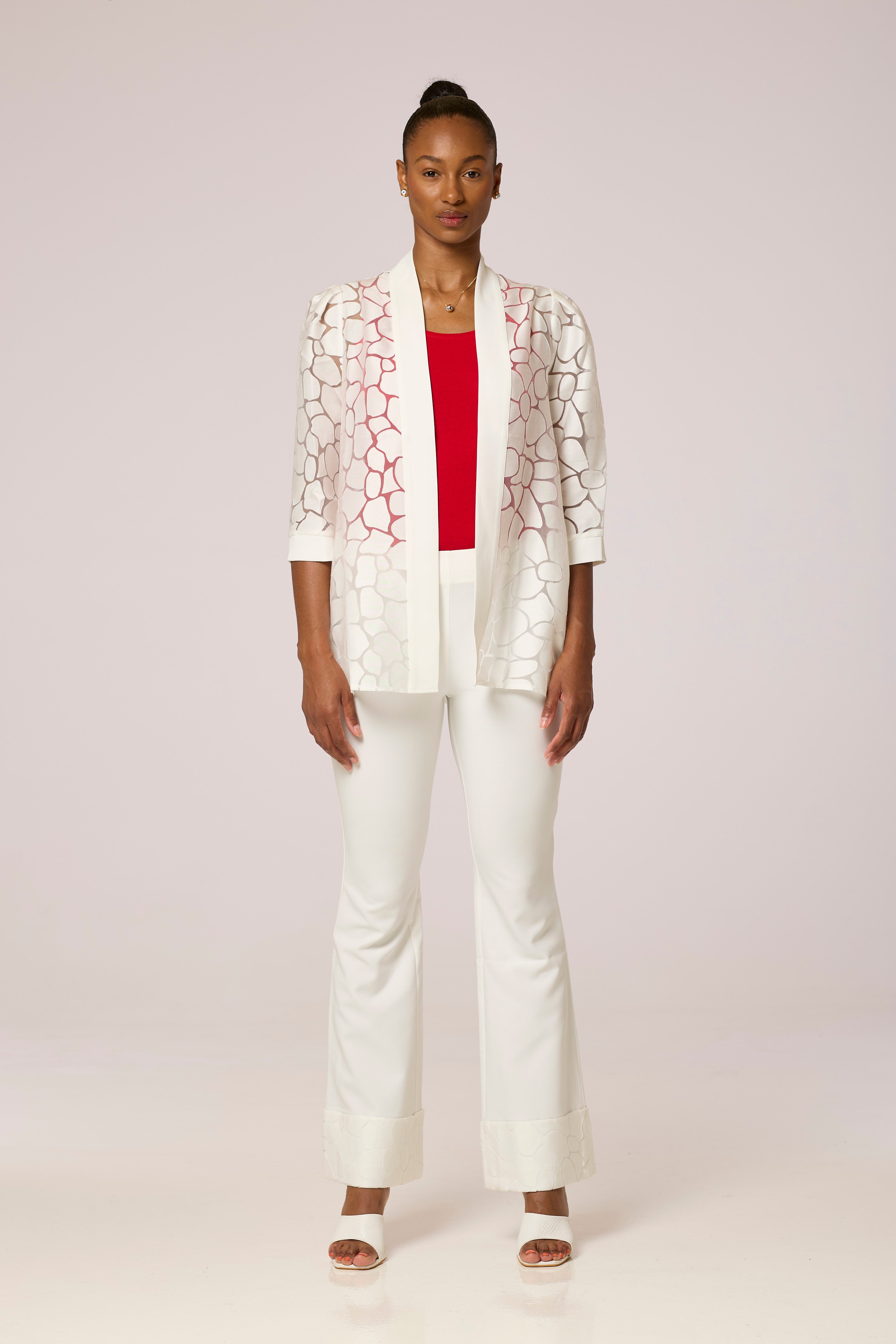 Doxa White Kimono Jacket Two Piece