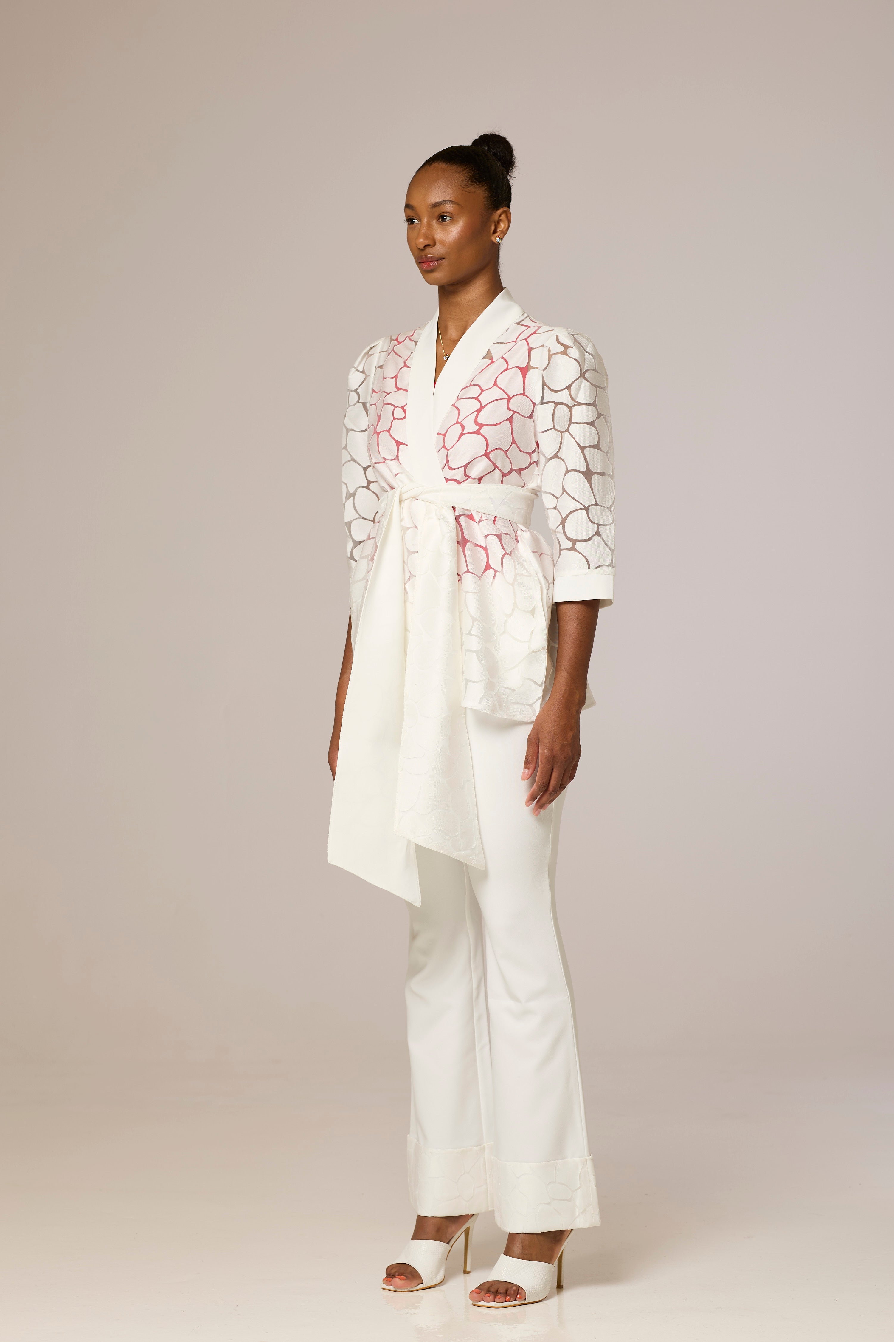 Doxa White Kimono Jacket Two Piece