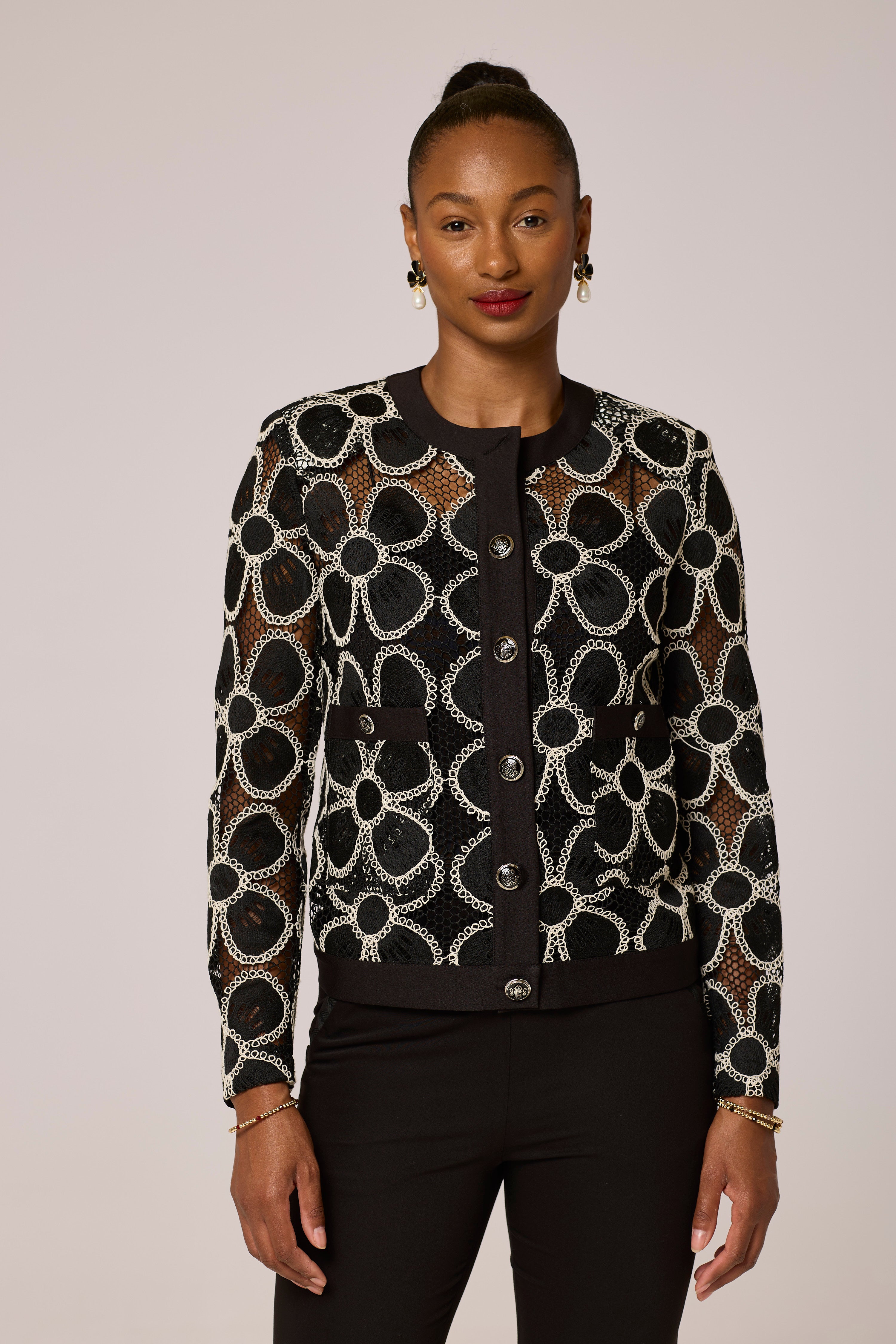 Monochrome Lace Jacket