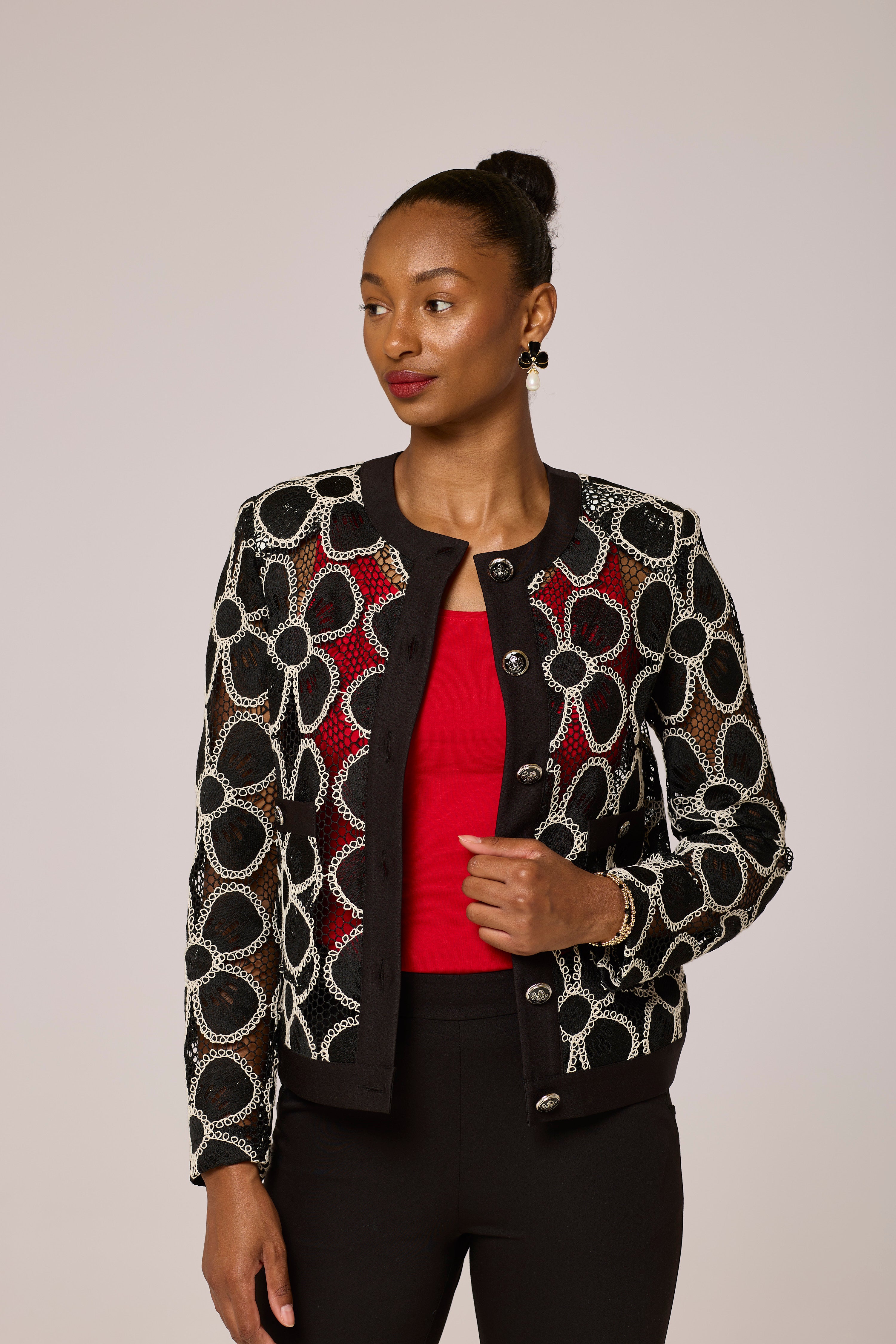 Monochrome Lace Jacket
