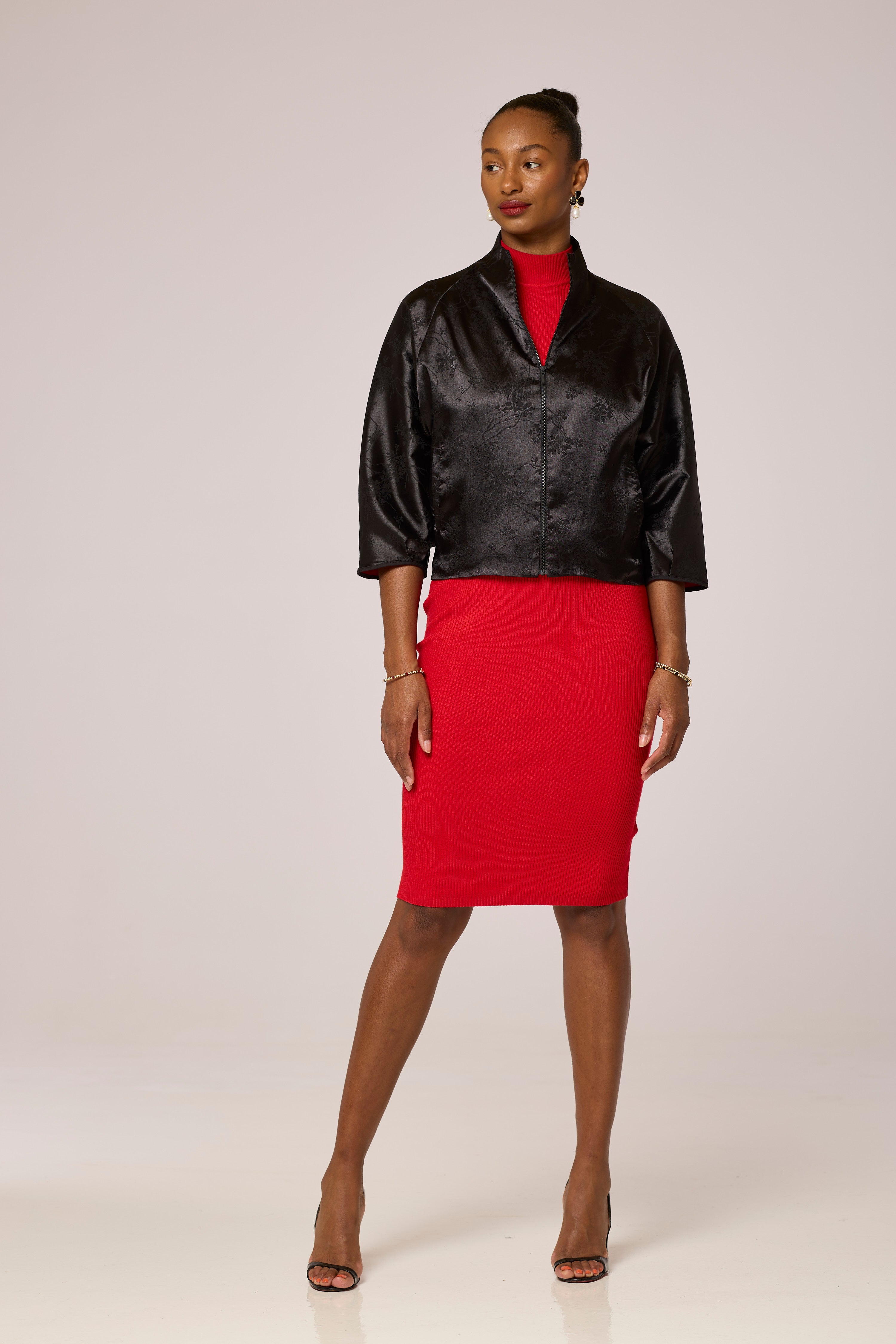 Nior Flowery Silk Jacket