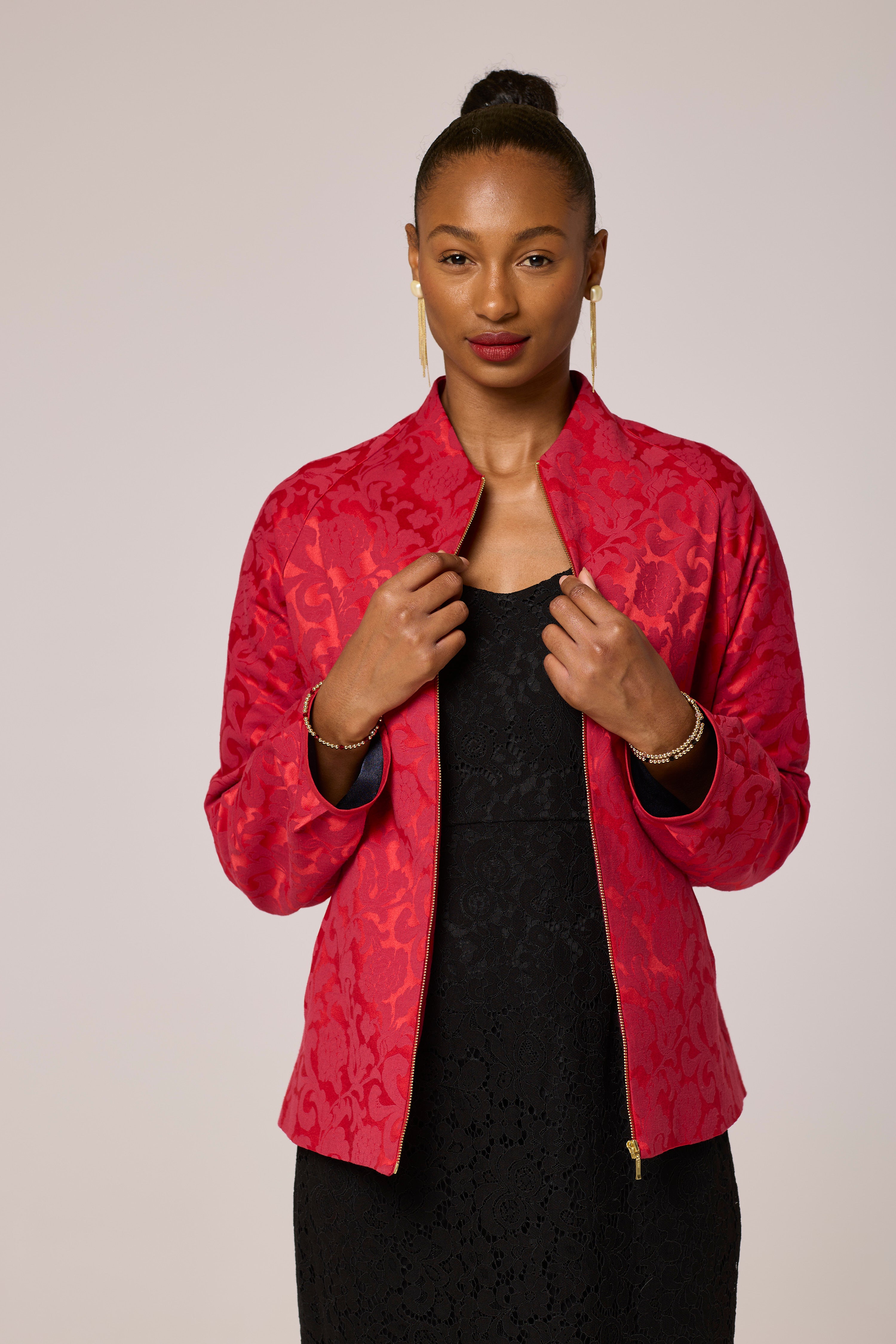 Ruby Luxe Jacquard Jacket