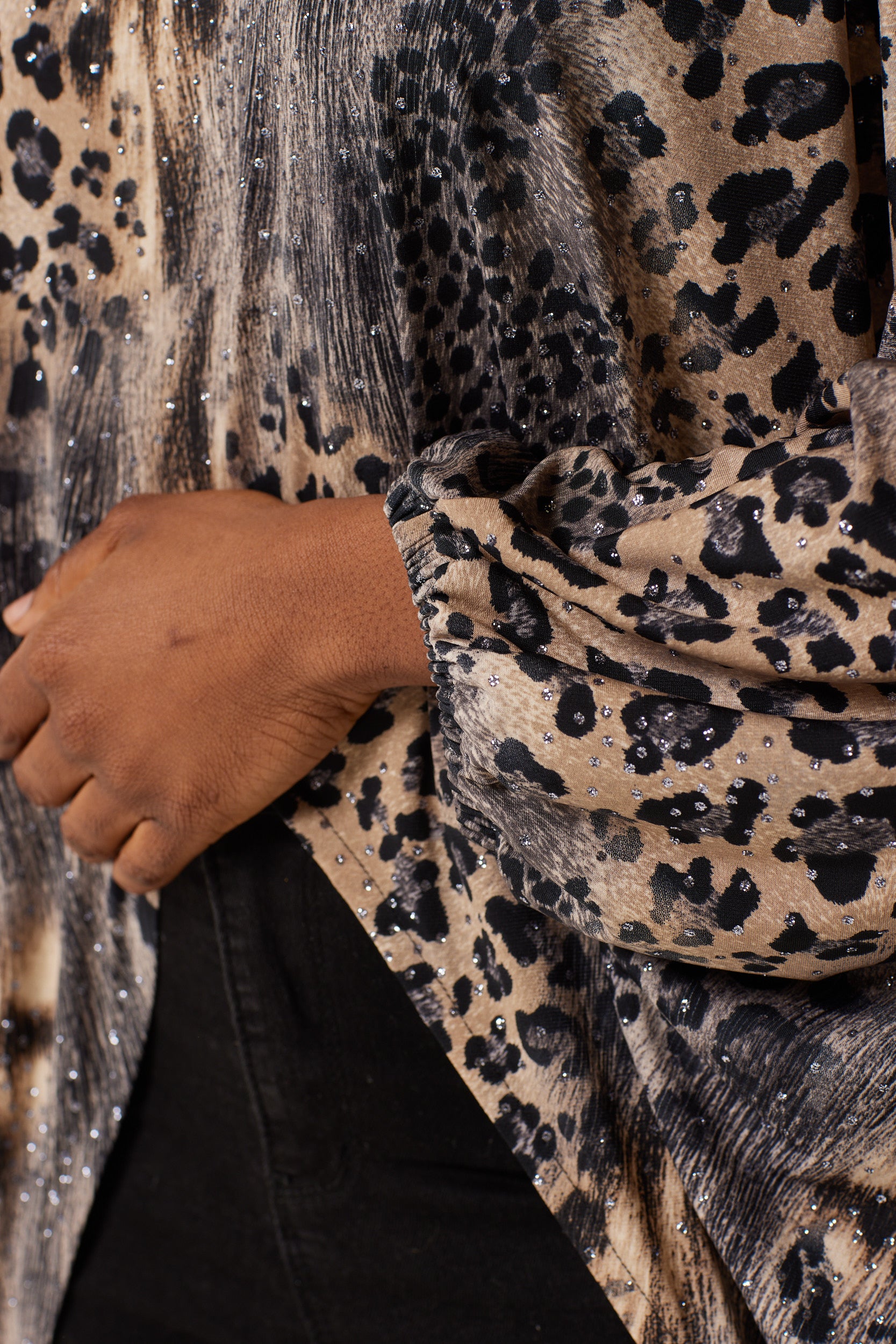 Glitter Leopard Tunic Short