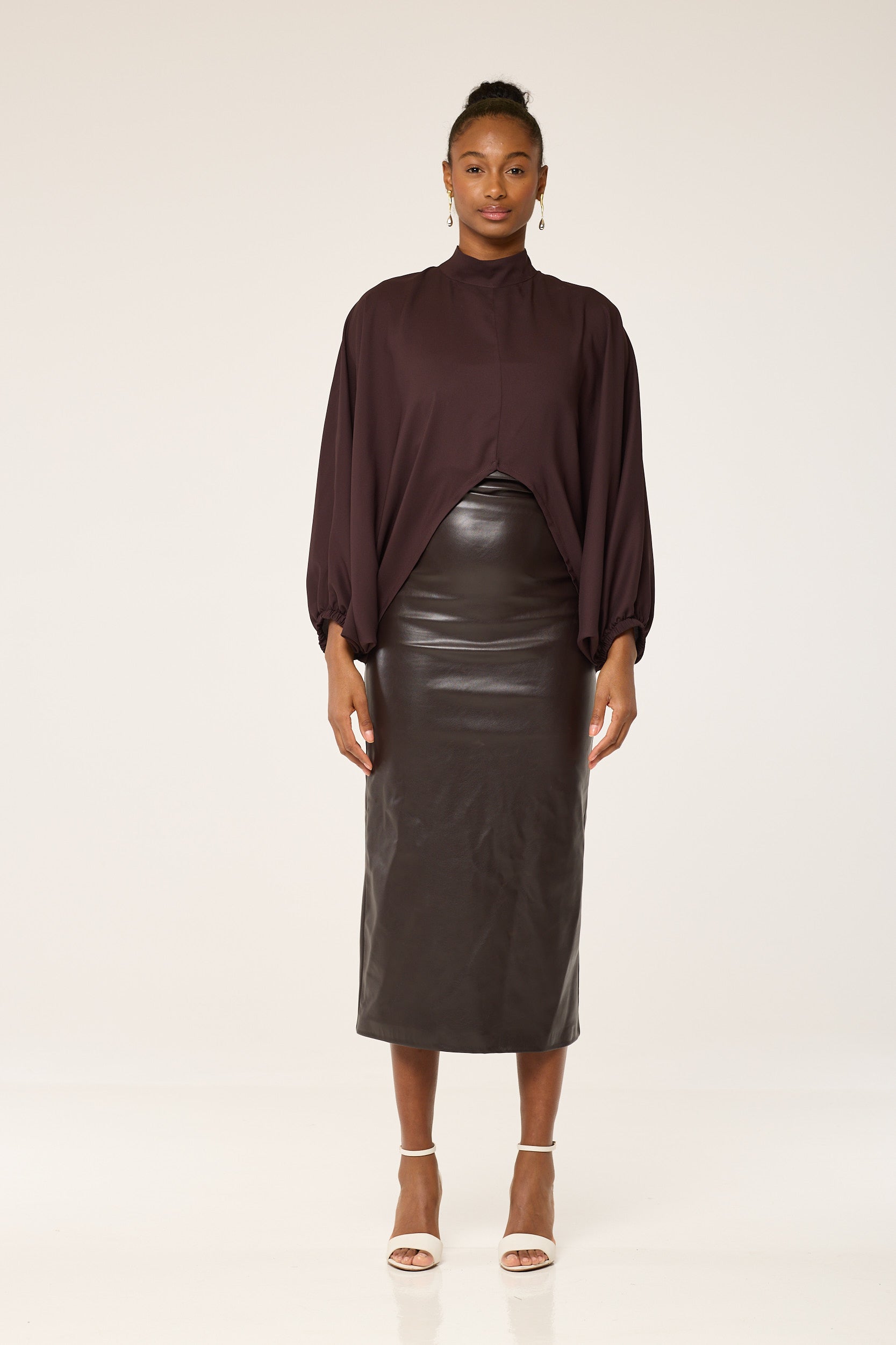 The Brown Satin Tunic