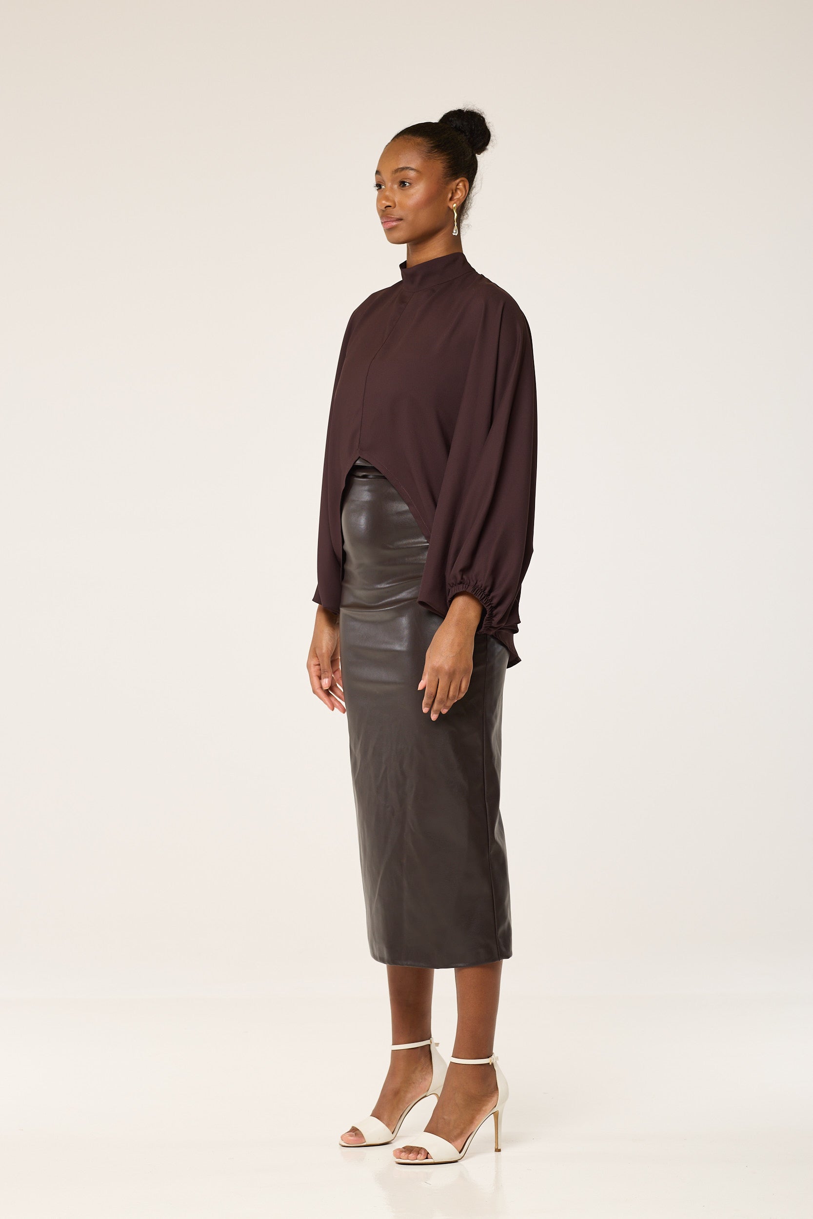 The Brown Satin Tunic