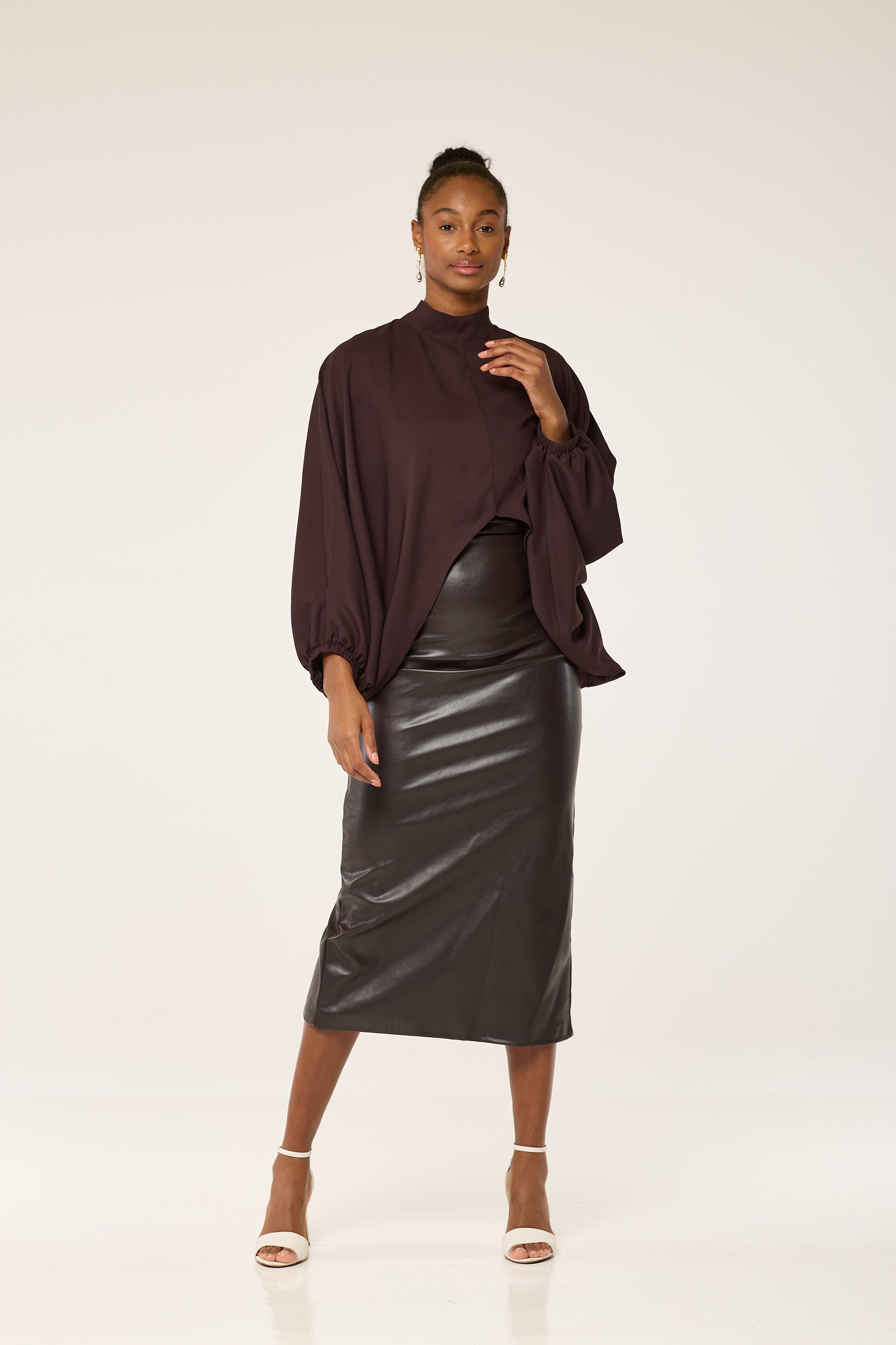 The Brown Satin Tunic