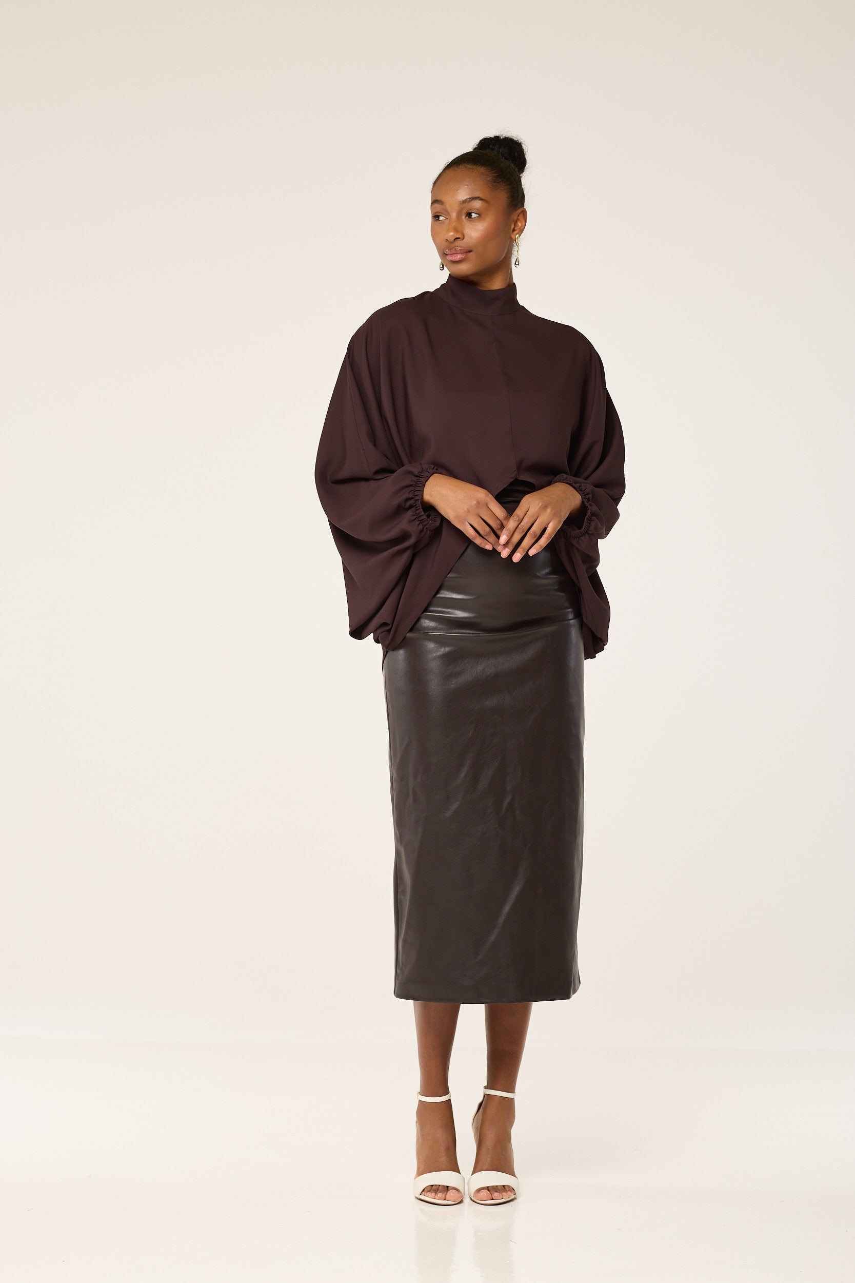 The Brown Satin Tunic