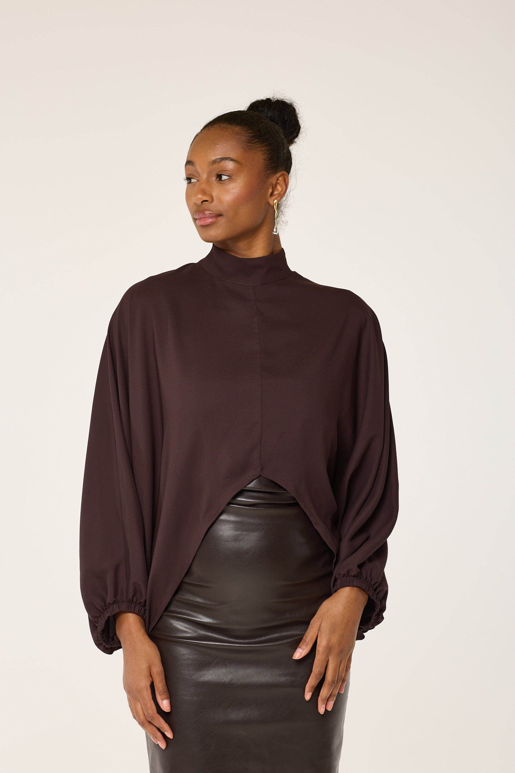 CocoaSatinElegance, MochaSilkChic, EspressoGlamTunic, ChestnutSatinStyle, TawnyLuxuryDrape, SableSatinEssence, VelvetyBrownTunic, RichMinkSilhouette, MahoganySatinHarmony, WalnutEleganceTunic,