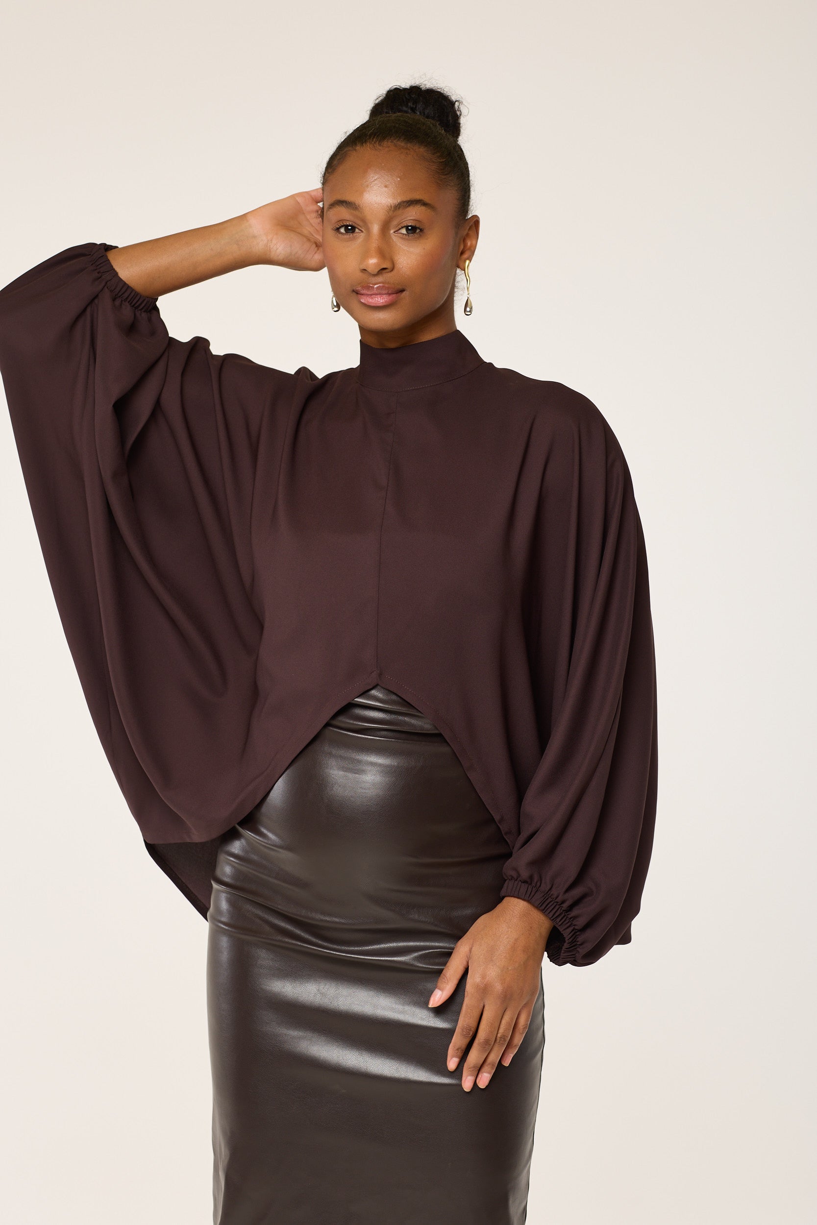 CocoaSatinElegance, MochaSilkChic, EspressoGlamTunic, ChestnutSatinStyle, TawnyLuxuryDrape, SableSatinEssence, VelvetyBrownTunic, RichMinkSilhouette, MahoganySatinHarmony, WalnutEleganceTunic,