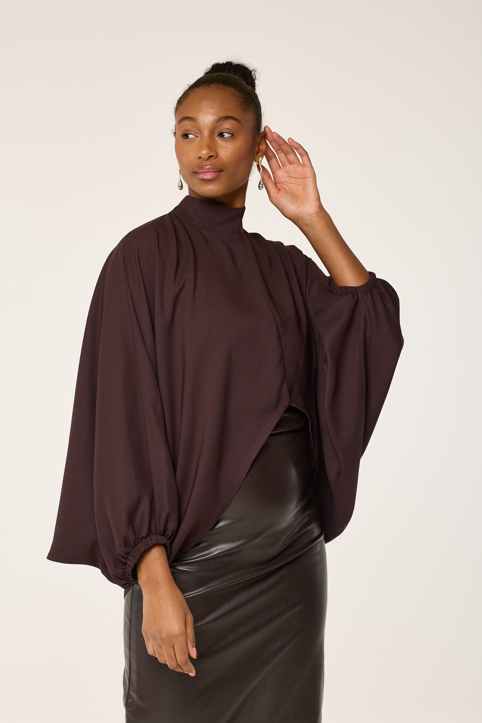 The Brown Satin Tunic