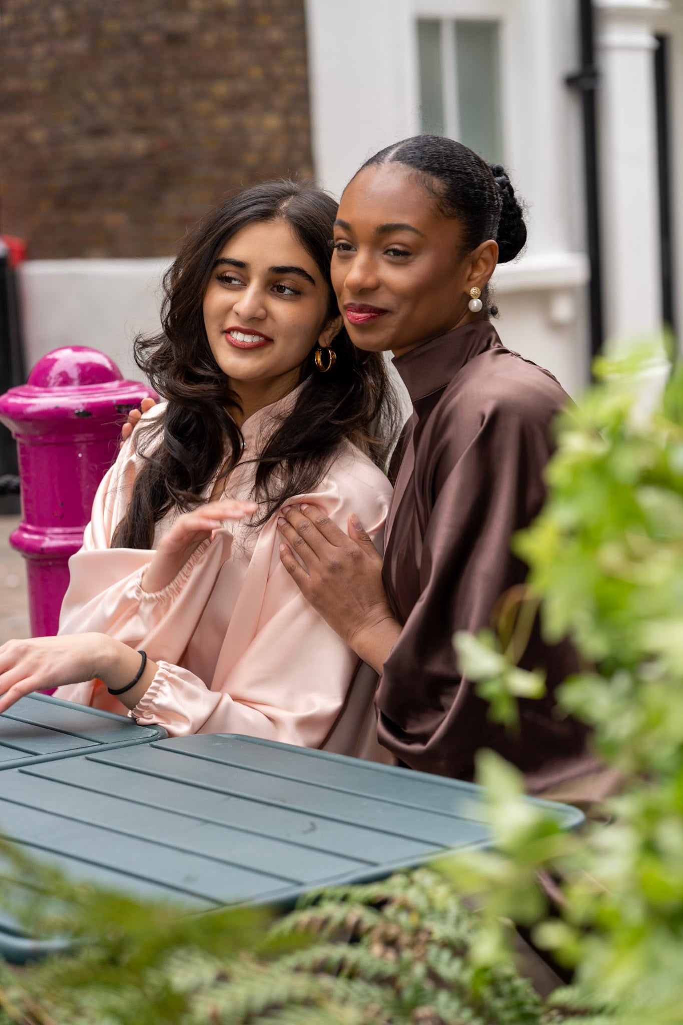 Brown Satin Tunic - Long