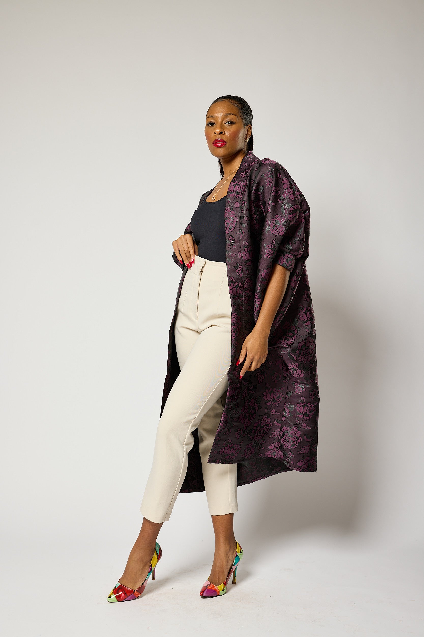 Lavender Bloom Kimono Jacket