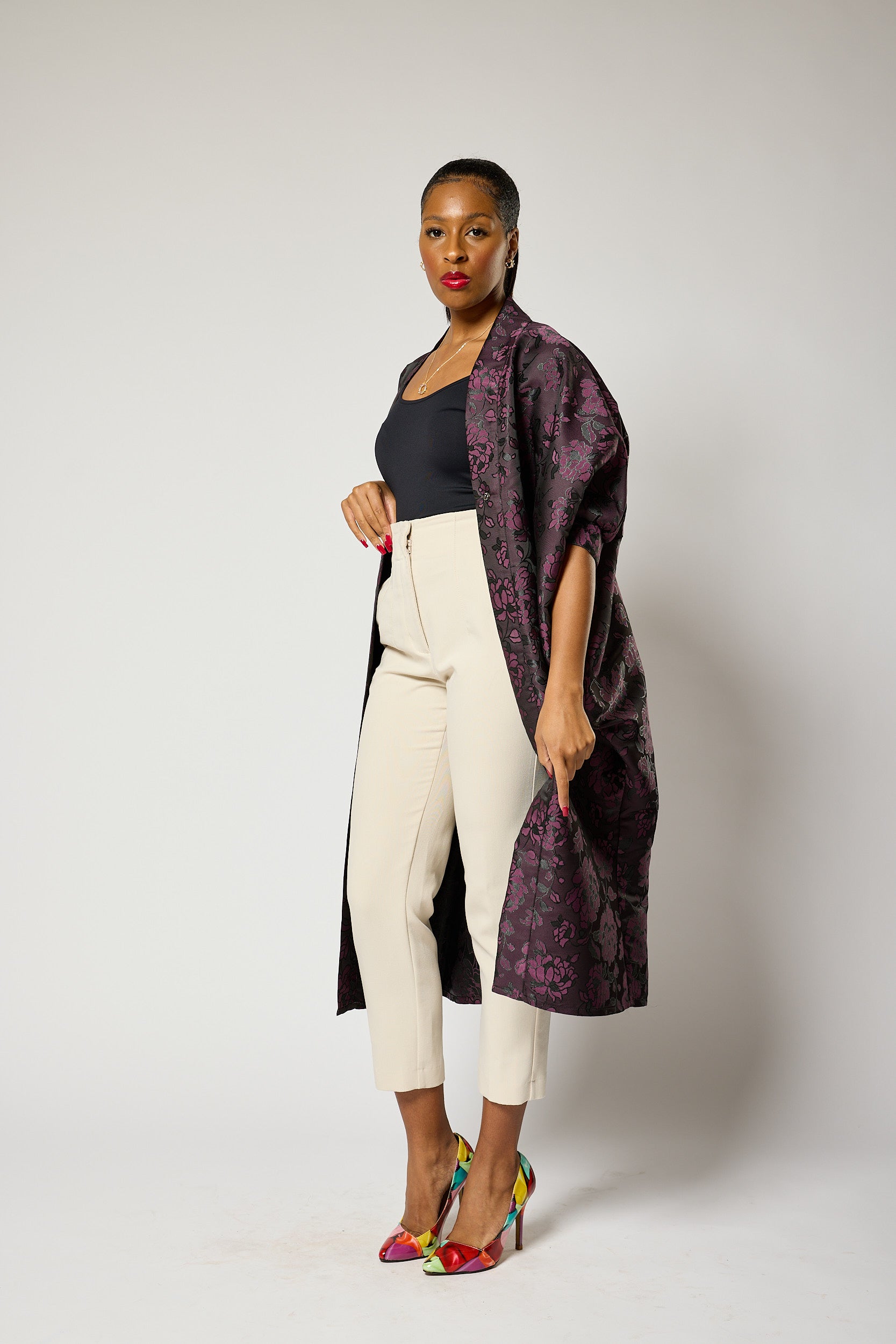 Lavender Bloom Kimono Jacket