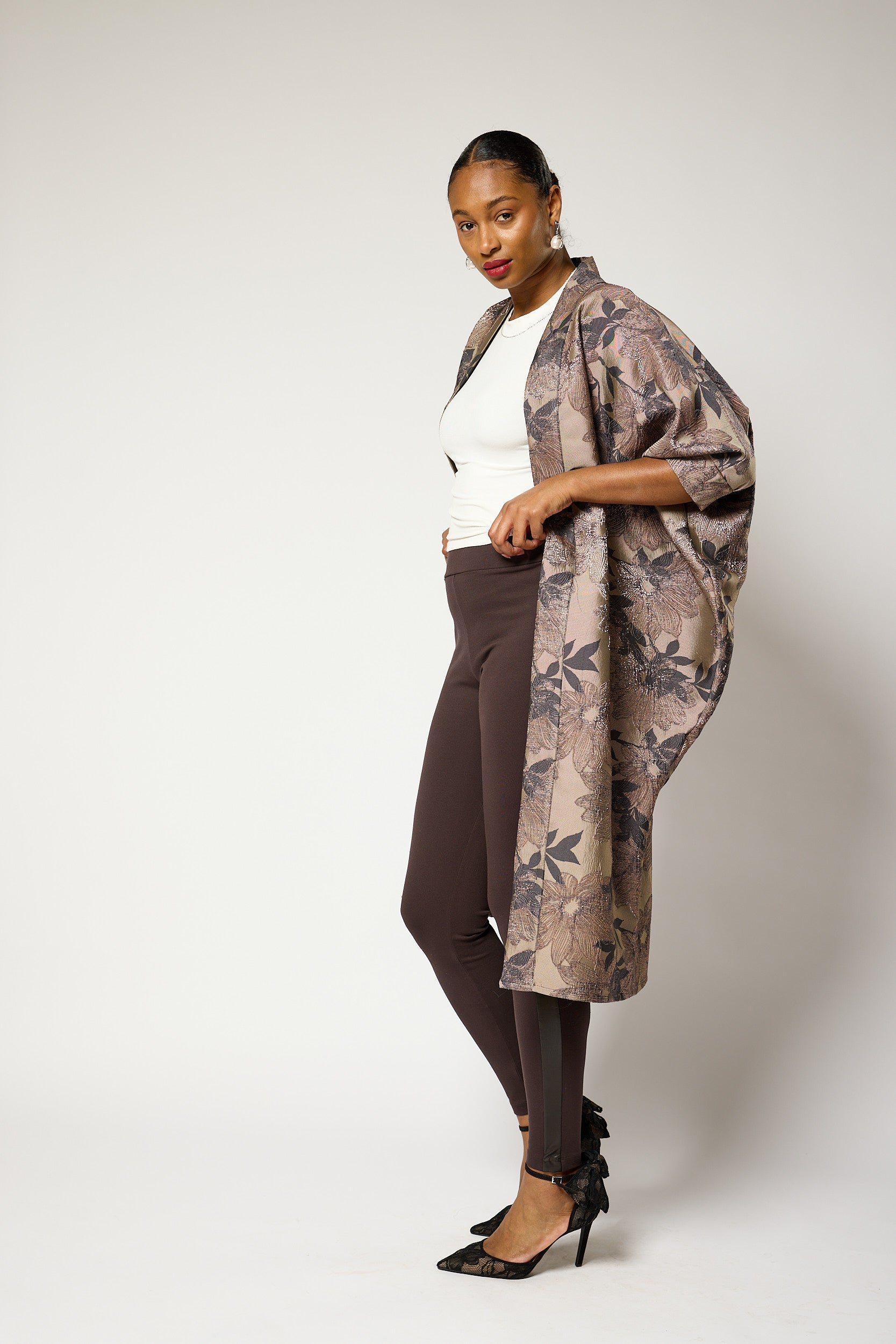 Ashy Petal Kimono Jacket