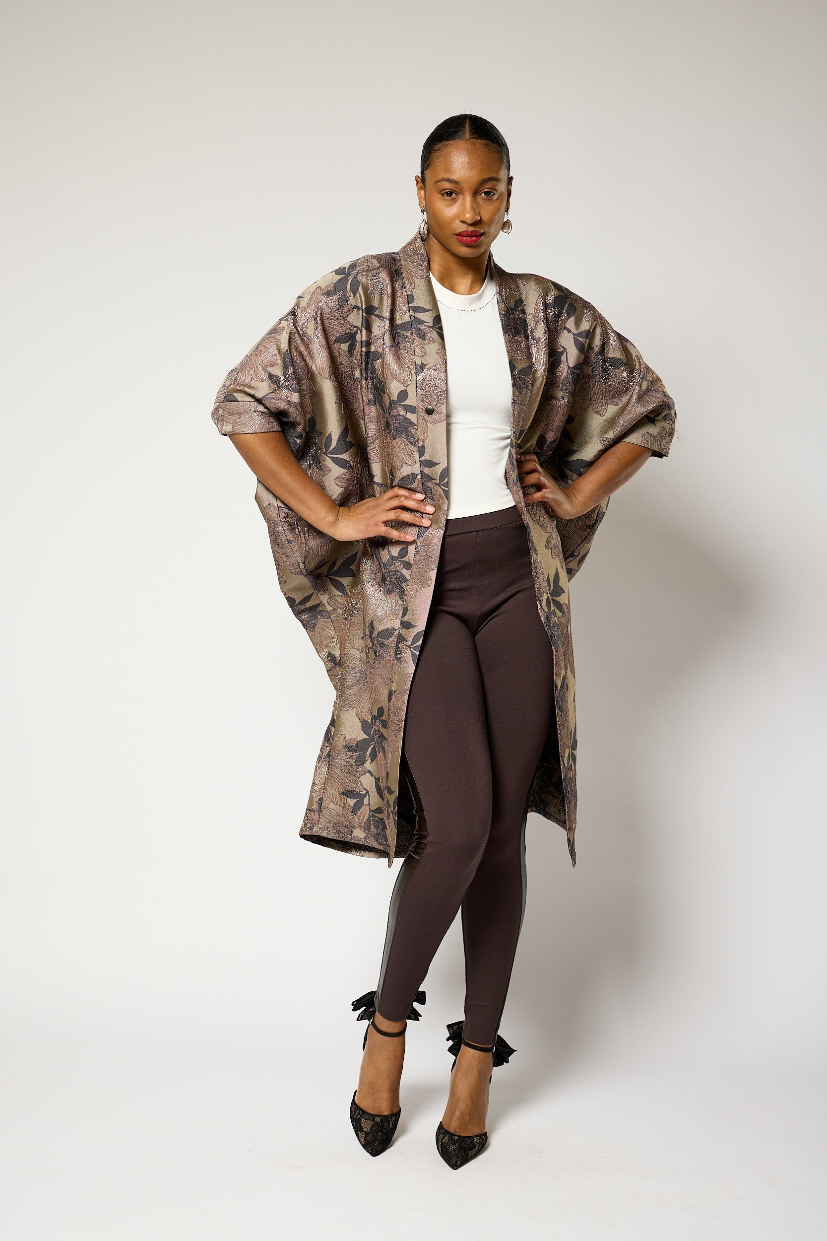 Ashy Petal Kimono Jacket