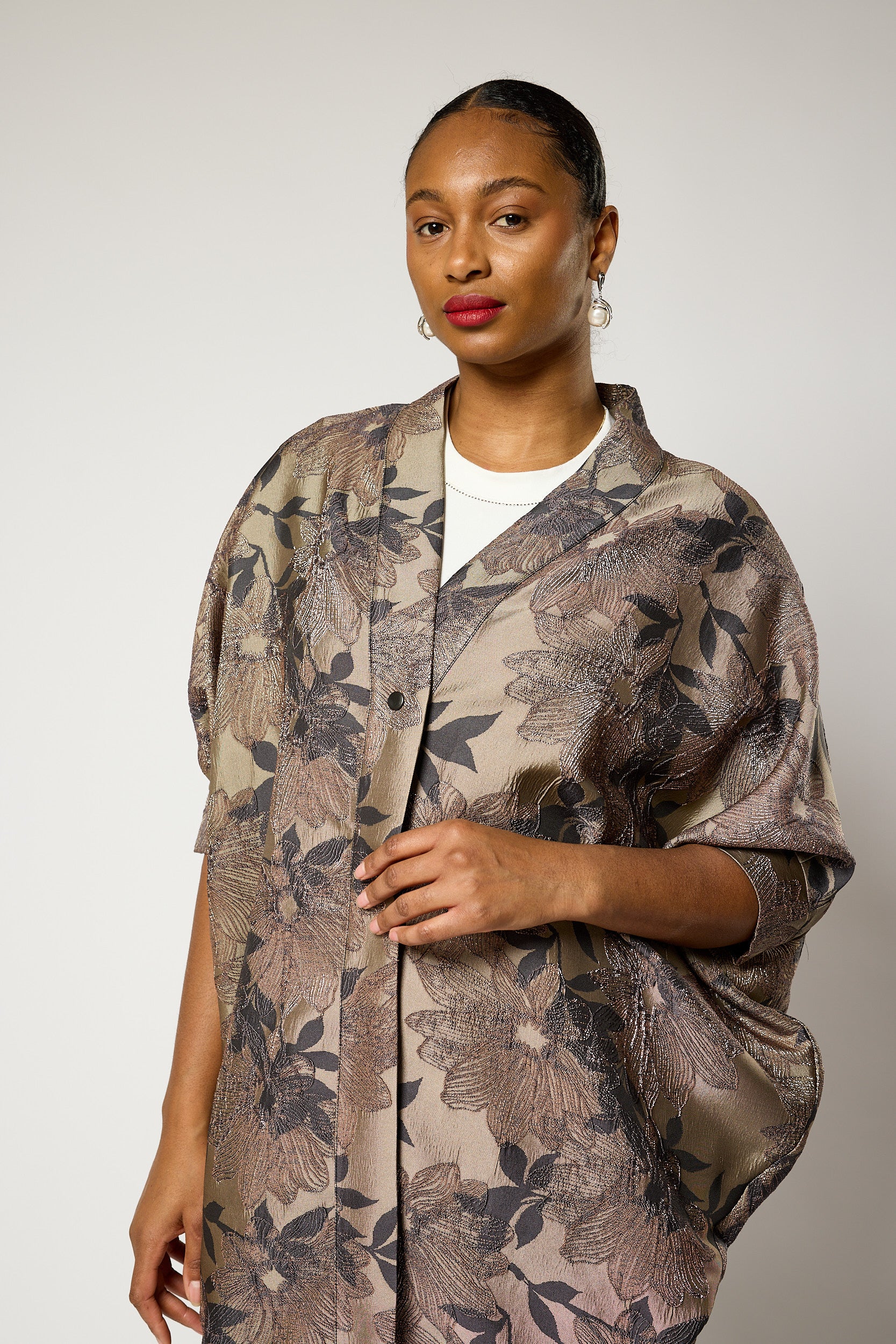 Ashy Petal Kimono Jacket