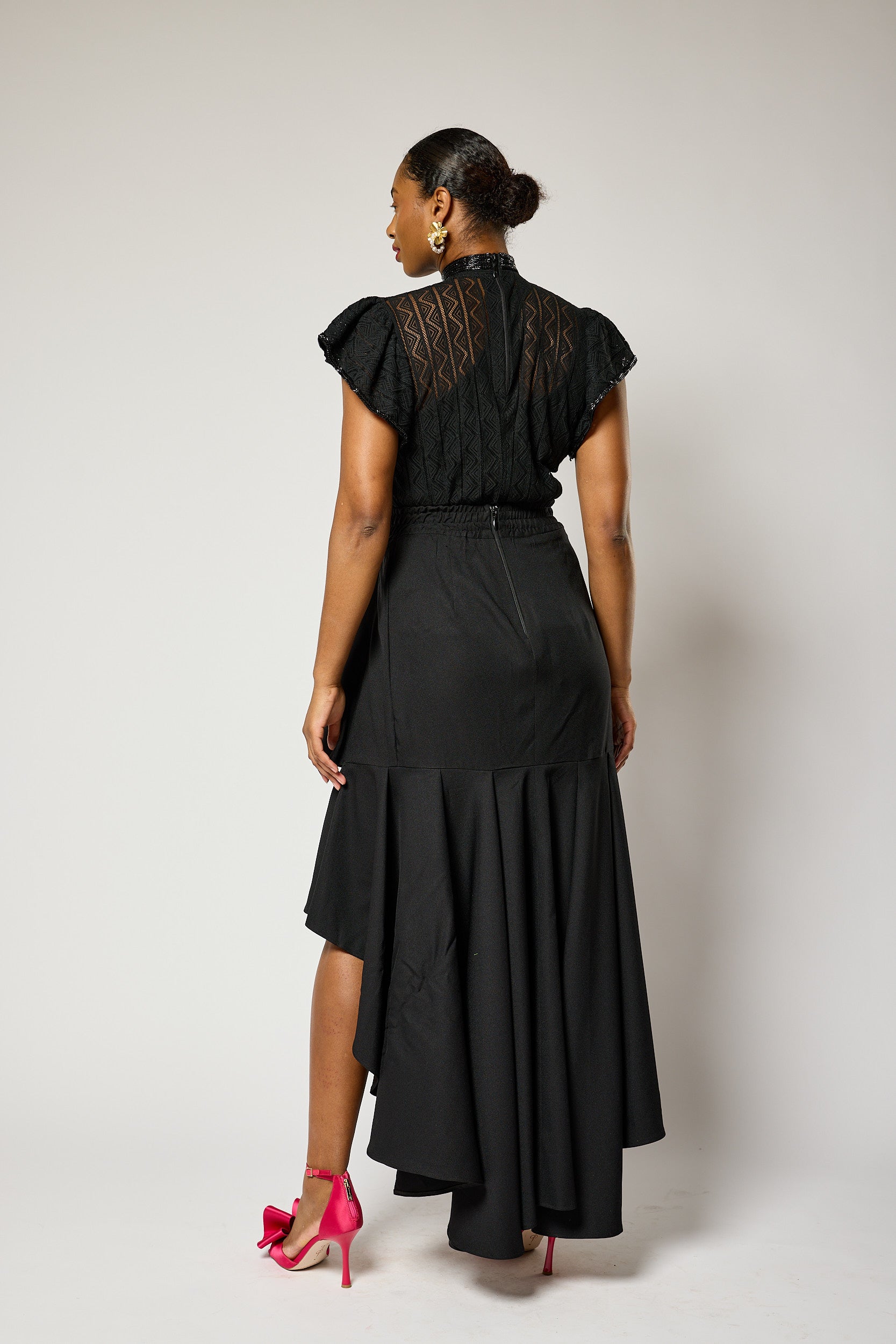 Signature Ebony Lace Hand - Beaded Blouse