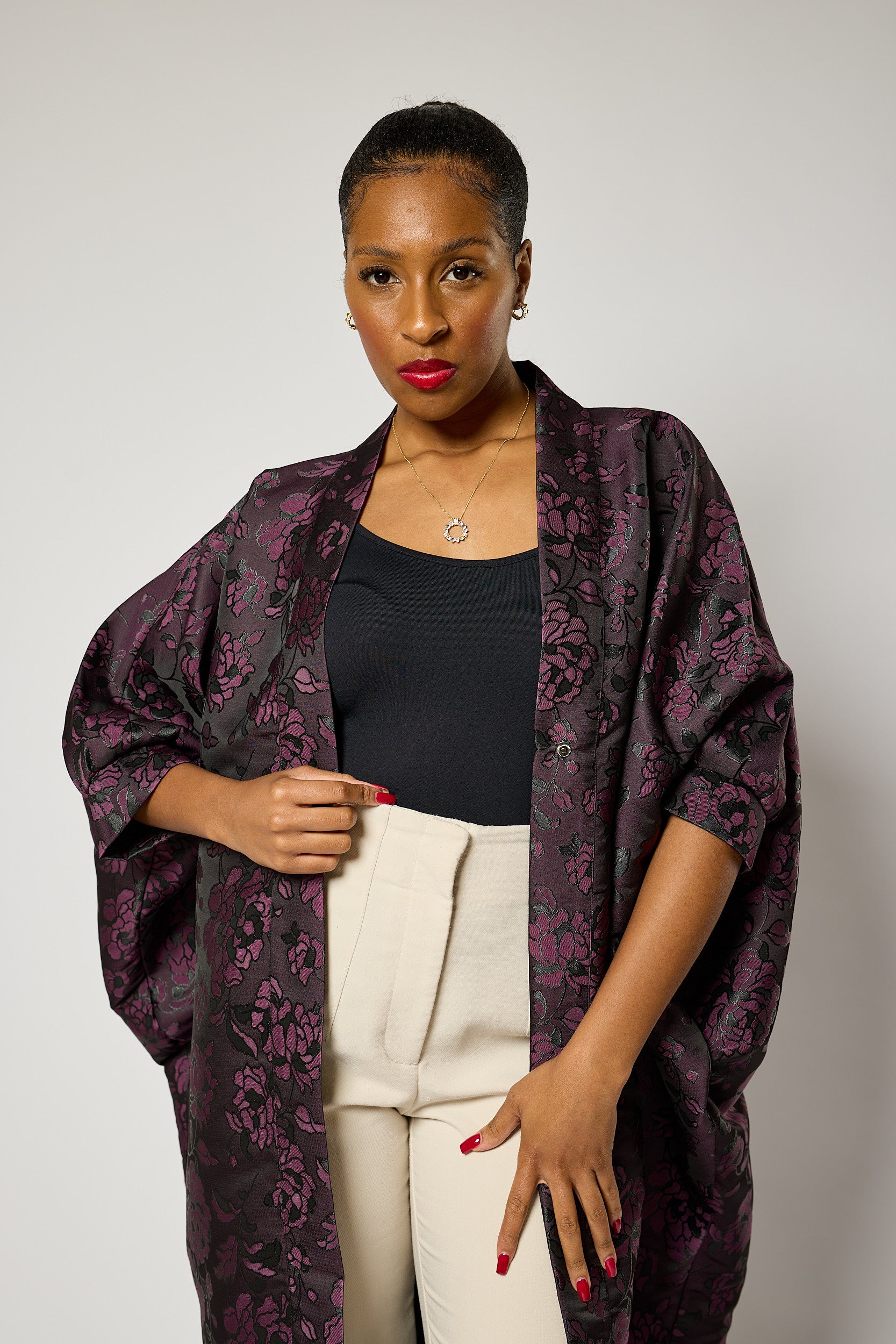 Lavender Bloom Kimono Jacket