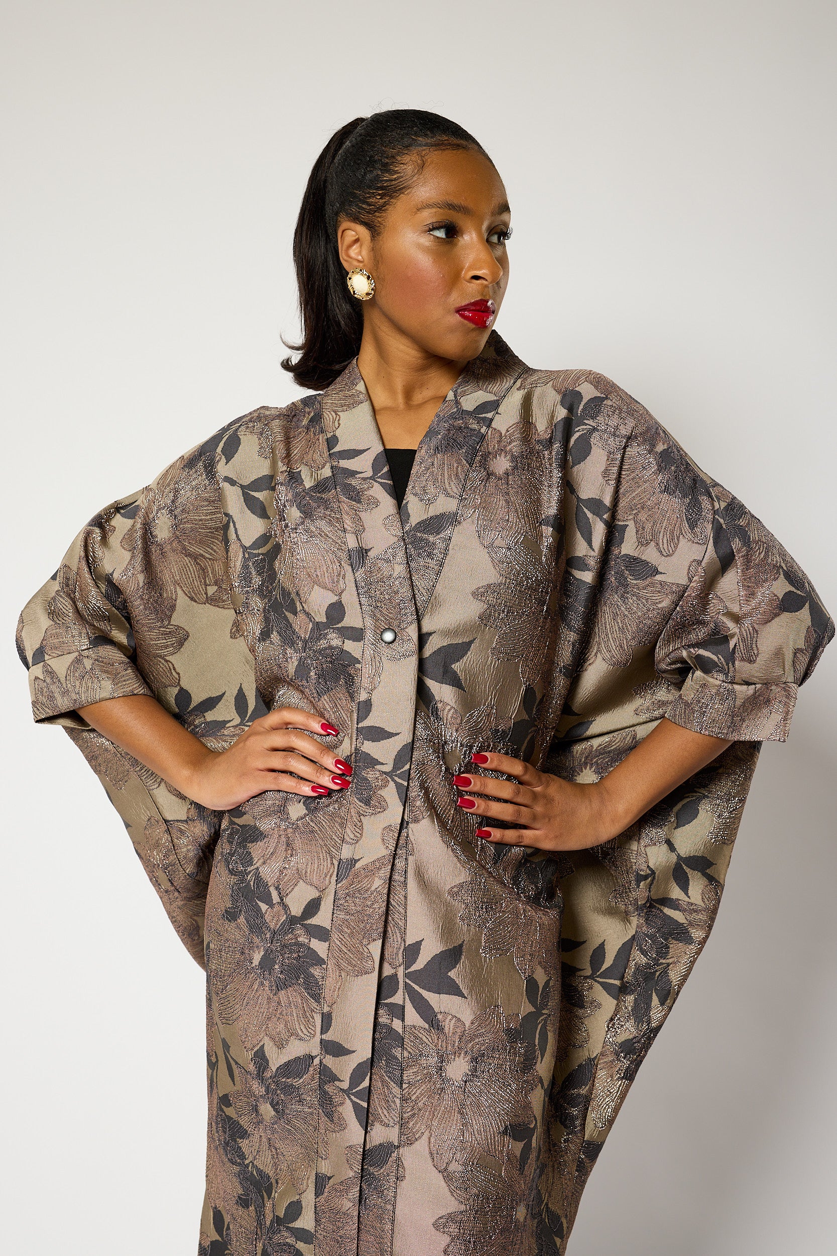 Ashy Petal Kimono Jacket
