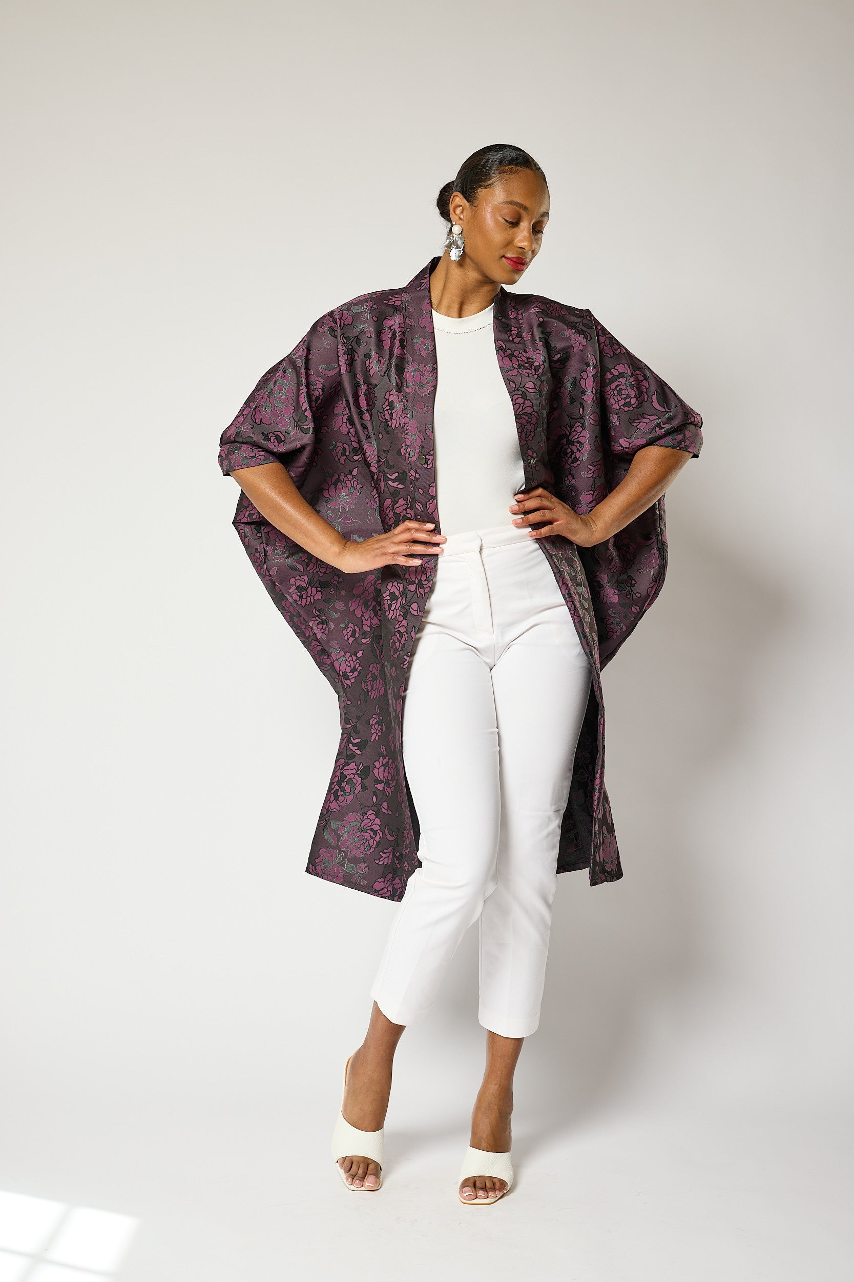 Lavender Bloom Kimono Jacket