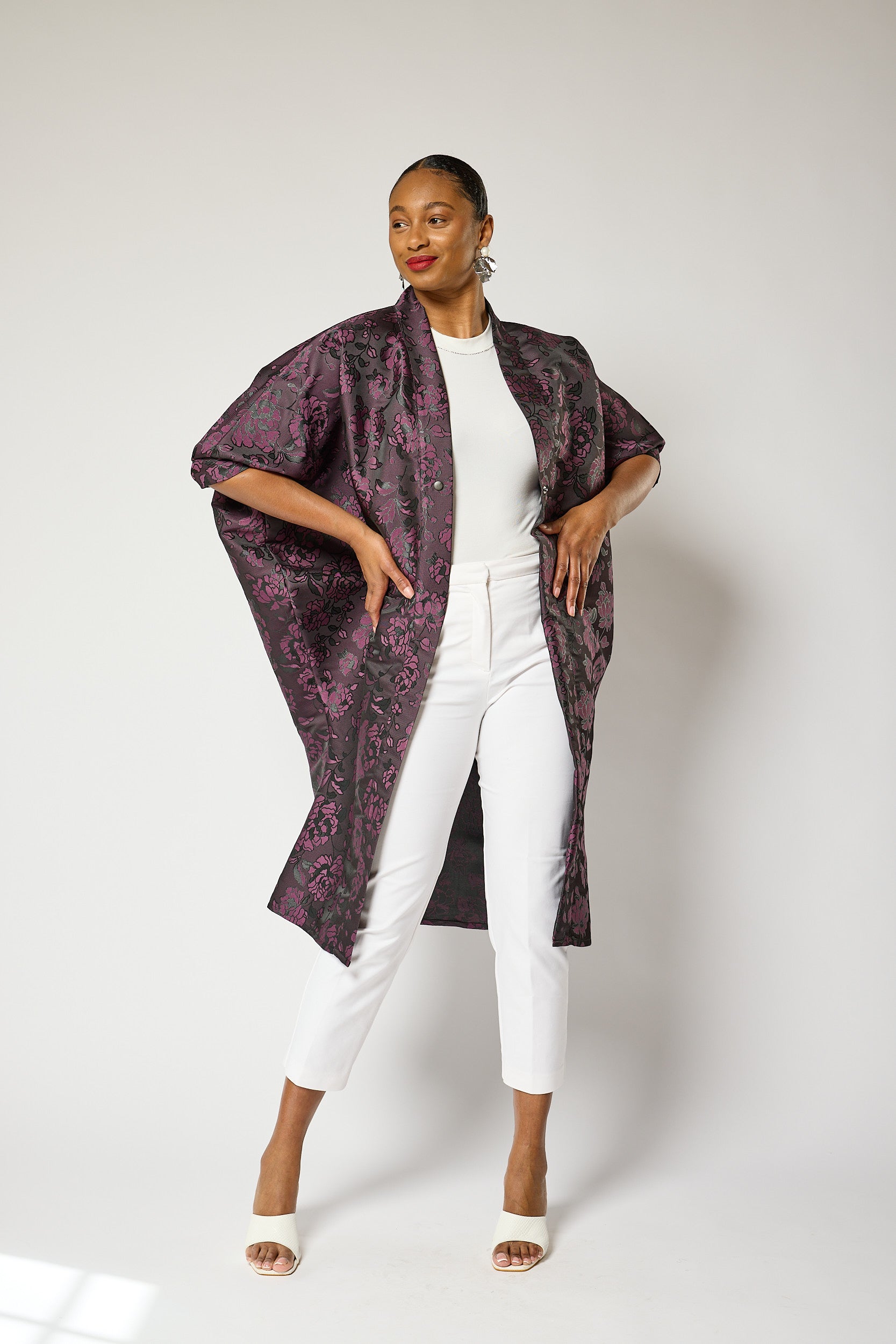 Lavender Bloom Kimono Jacket