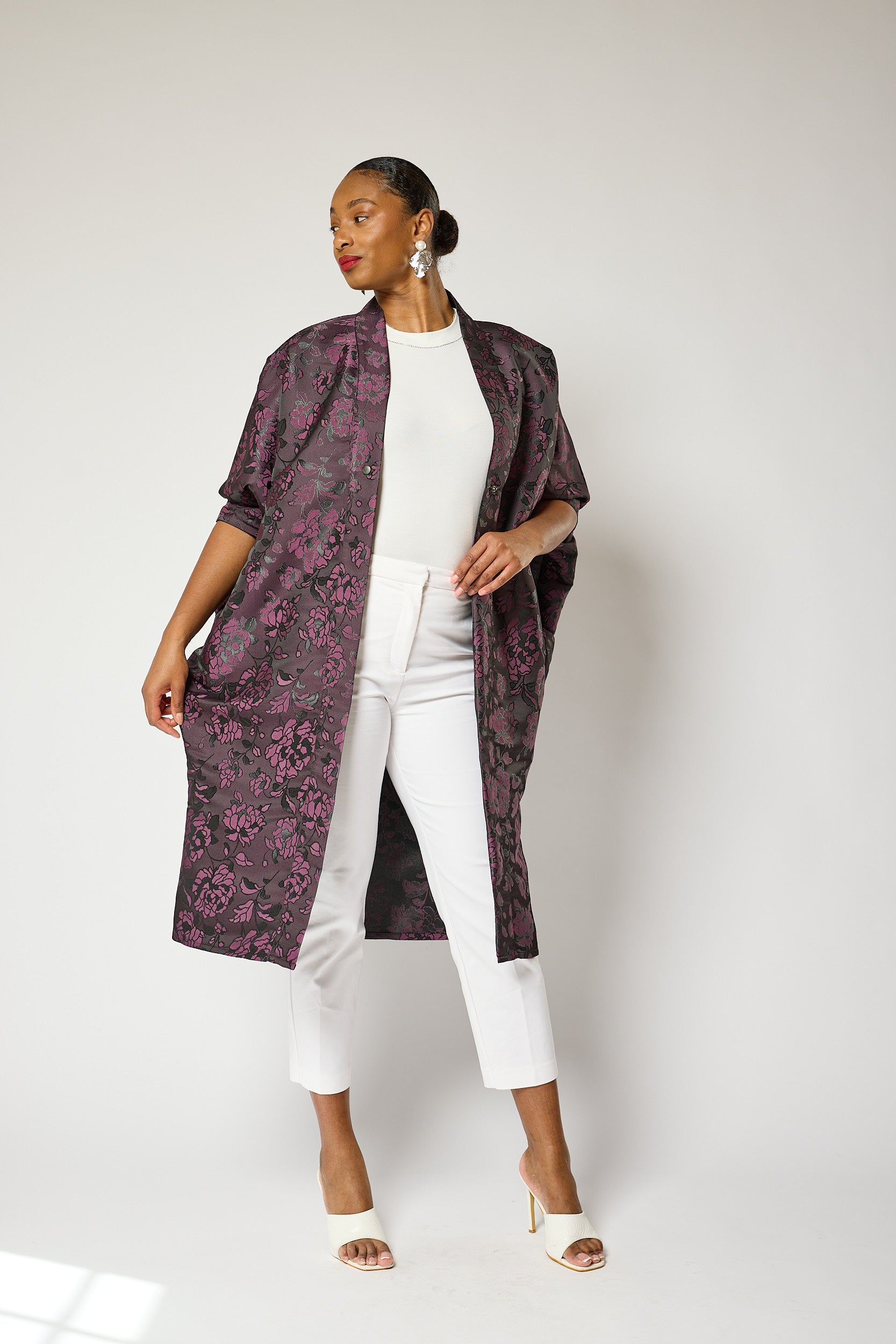 Lavender Bloom Kimono Jacket