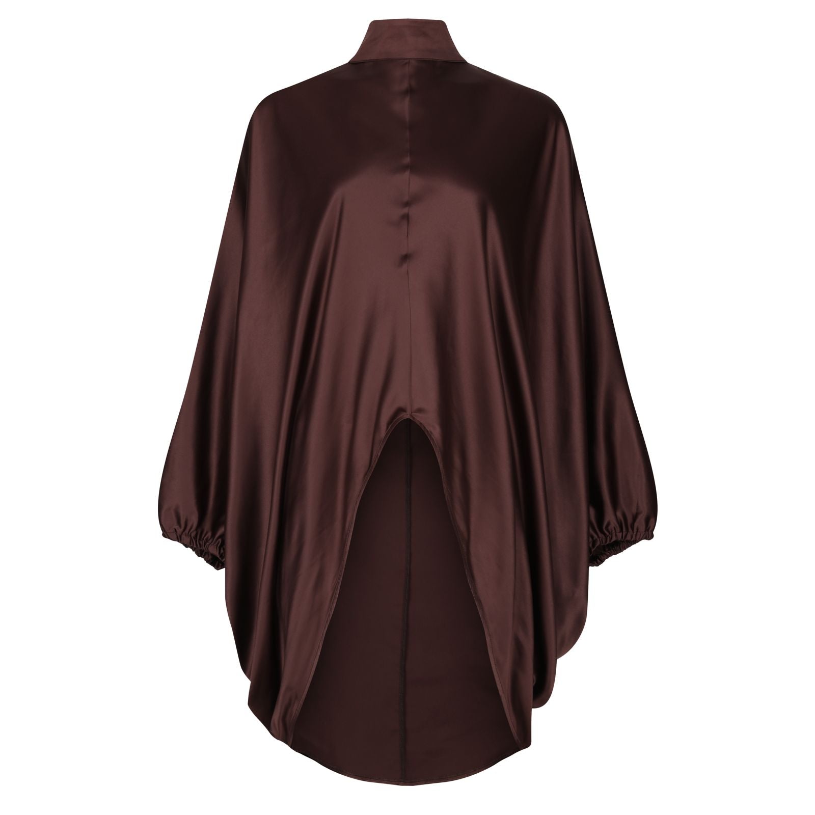 Brown Satin Tunic - Long