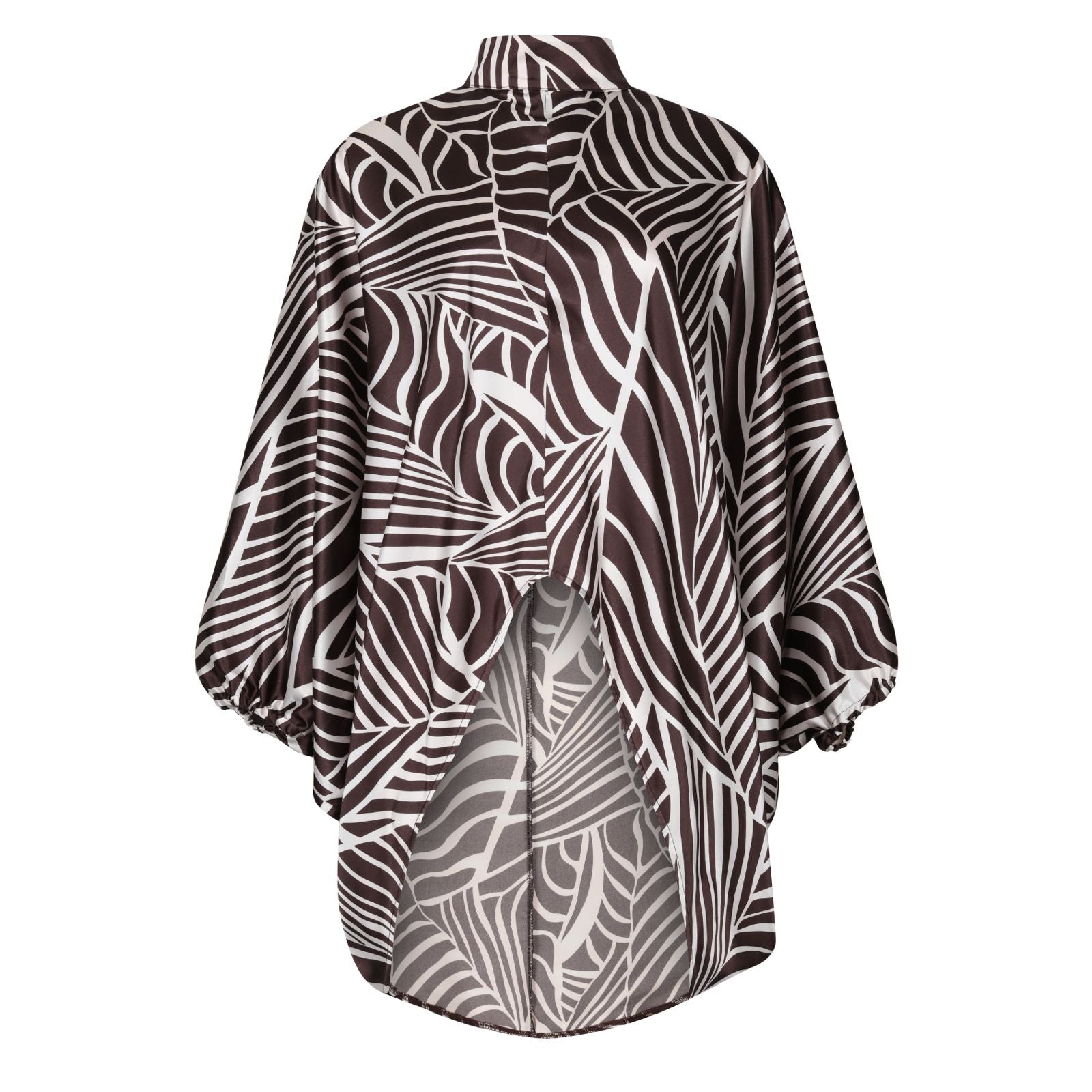 Brown and cream Palm leaves long Tunic