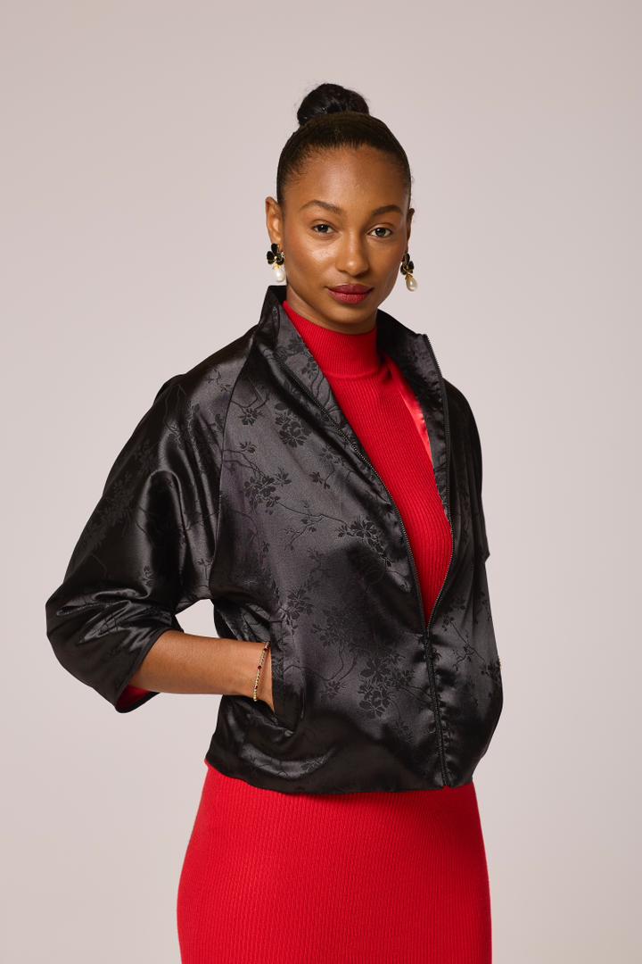 Nior Flowery Silk Jacket