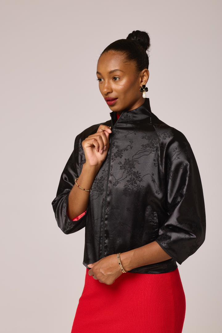 Nior Flowery Silk Jacket