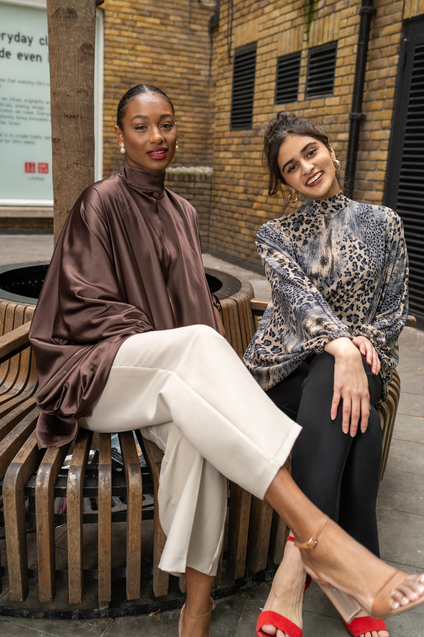 Brown Satin Tunic - Long
