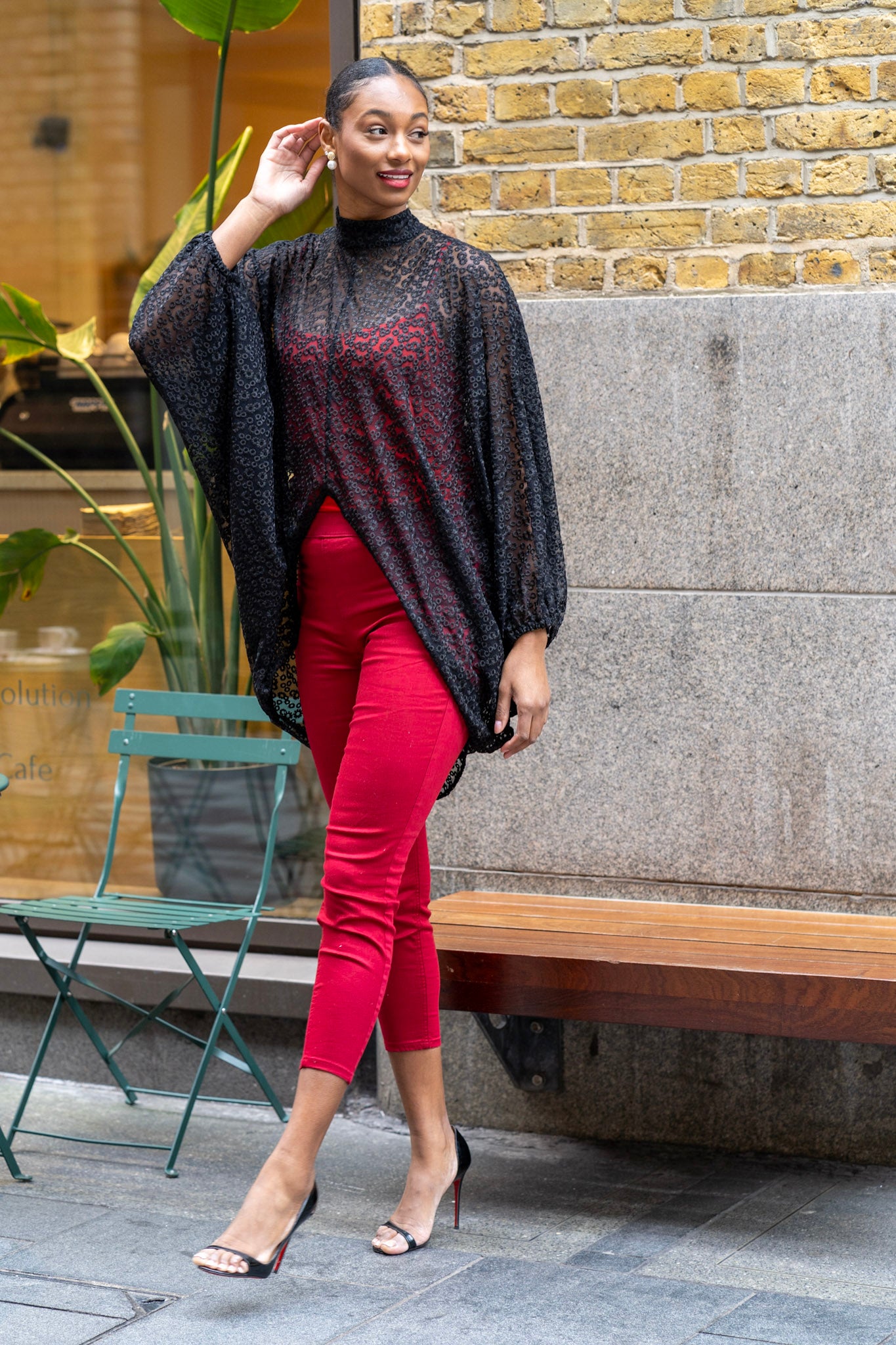 Ebony Luxe Lacy Tunic