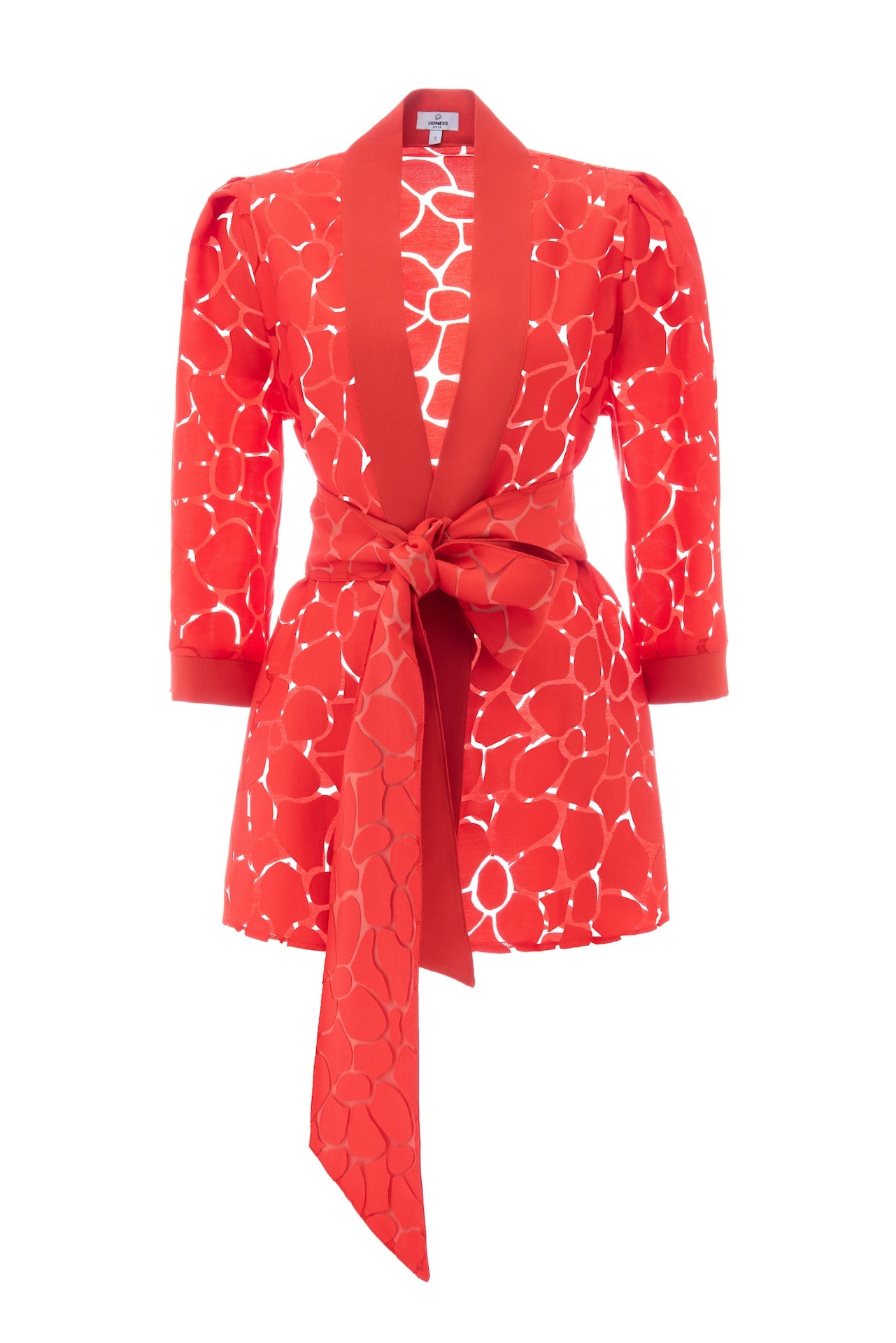 Doxa Red Two Piece Kimono Jacket and Trousers