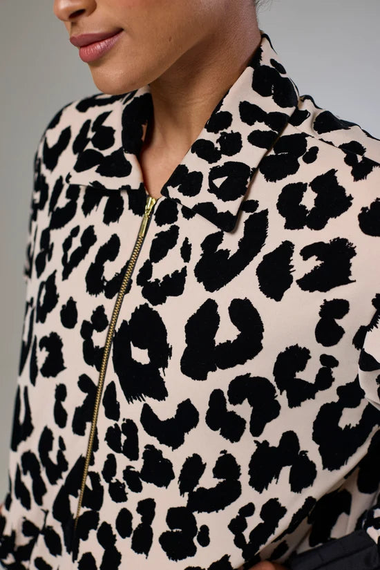 Leopard Velvet Bomber Jacket