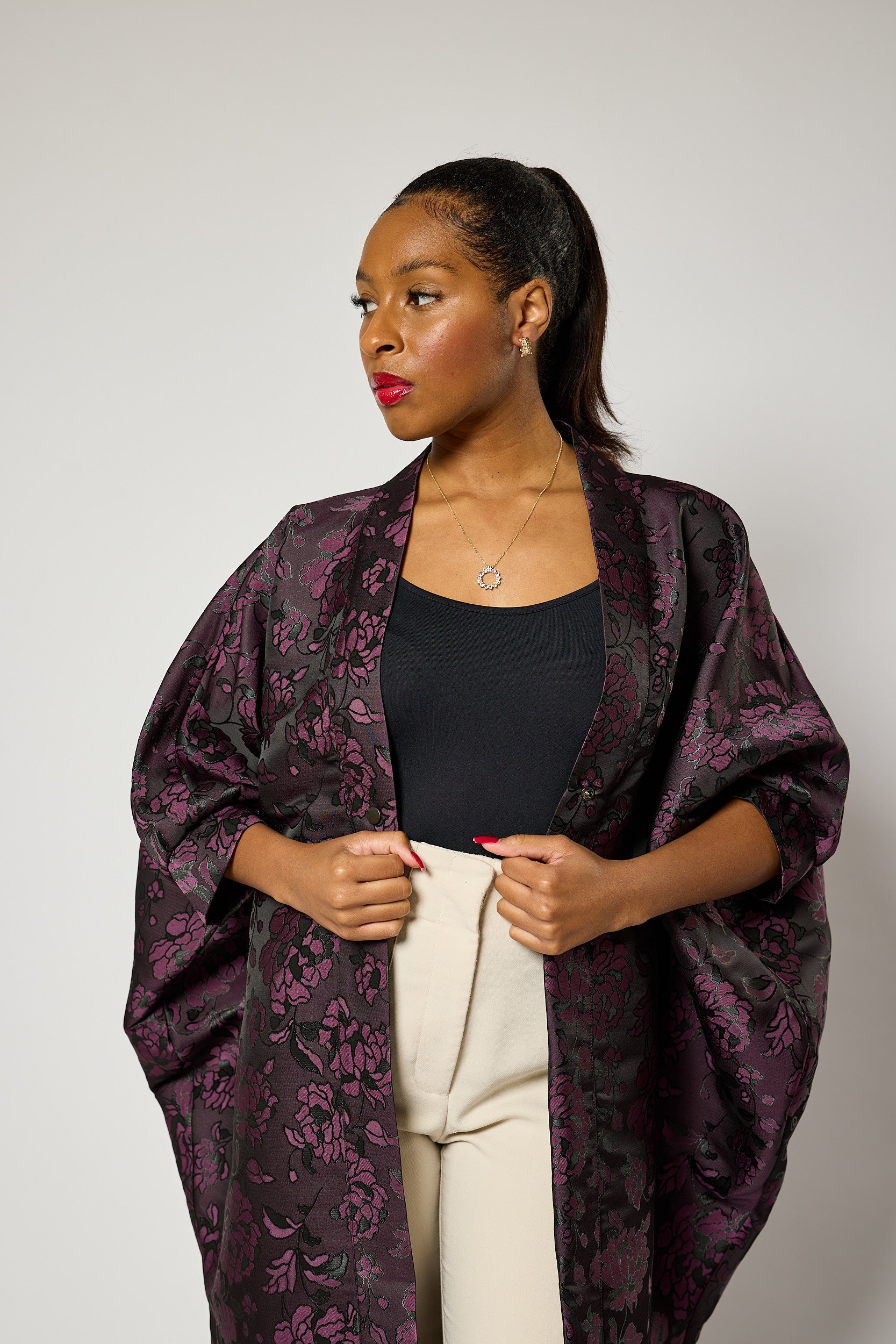 Lavender Bloom Kimono Jacket
