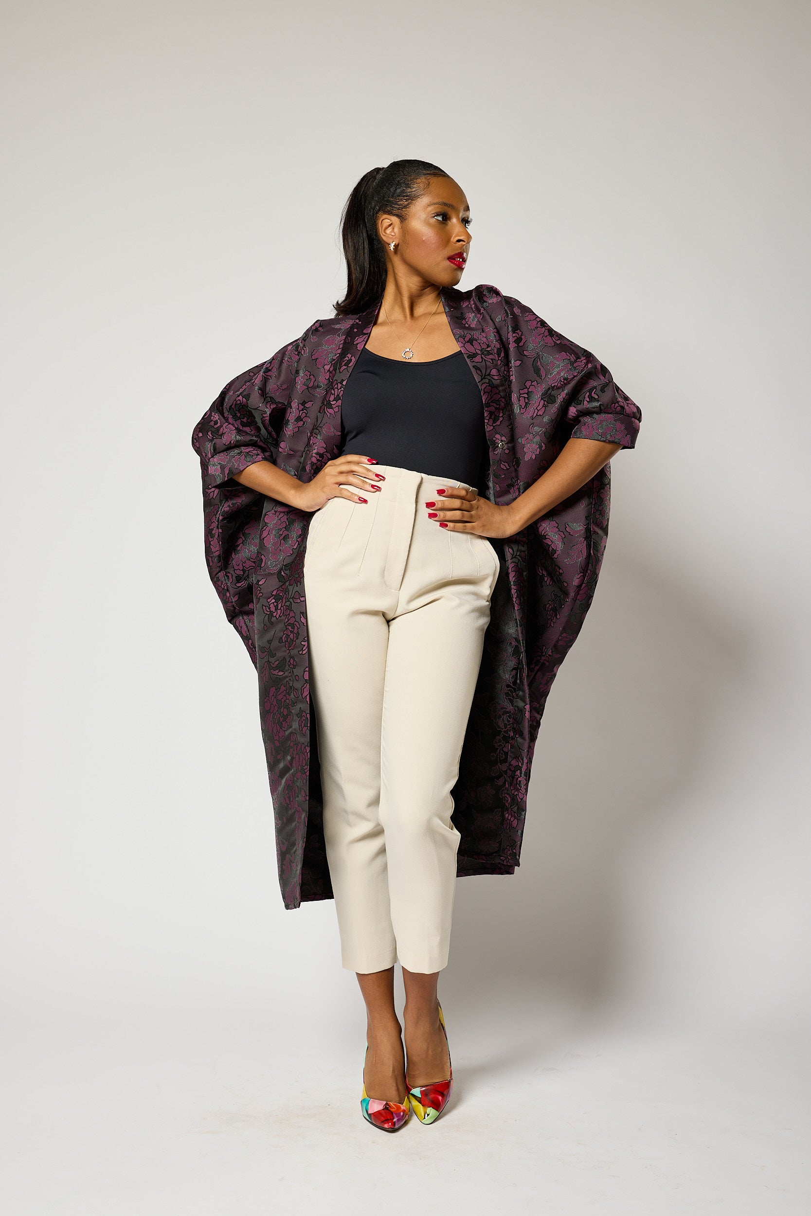 Lavender Bloom Kimono Jacket