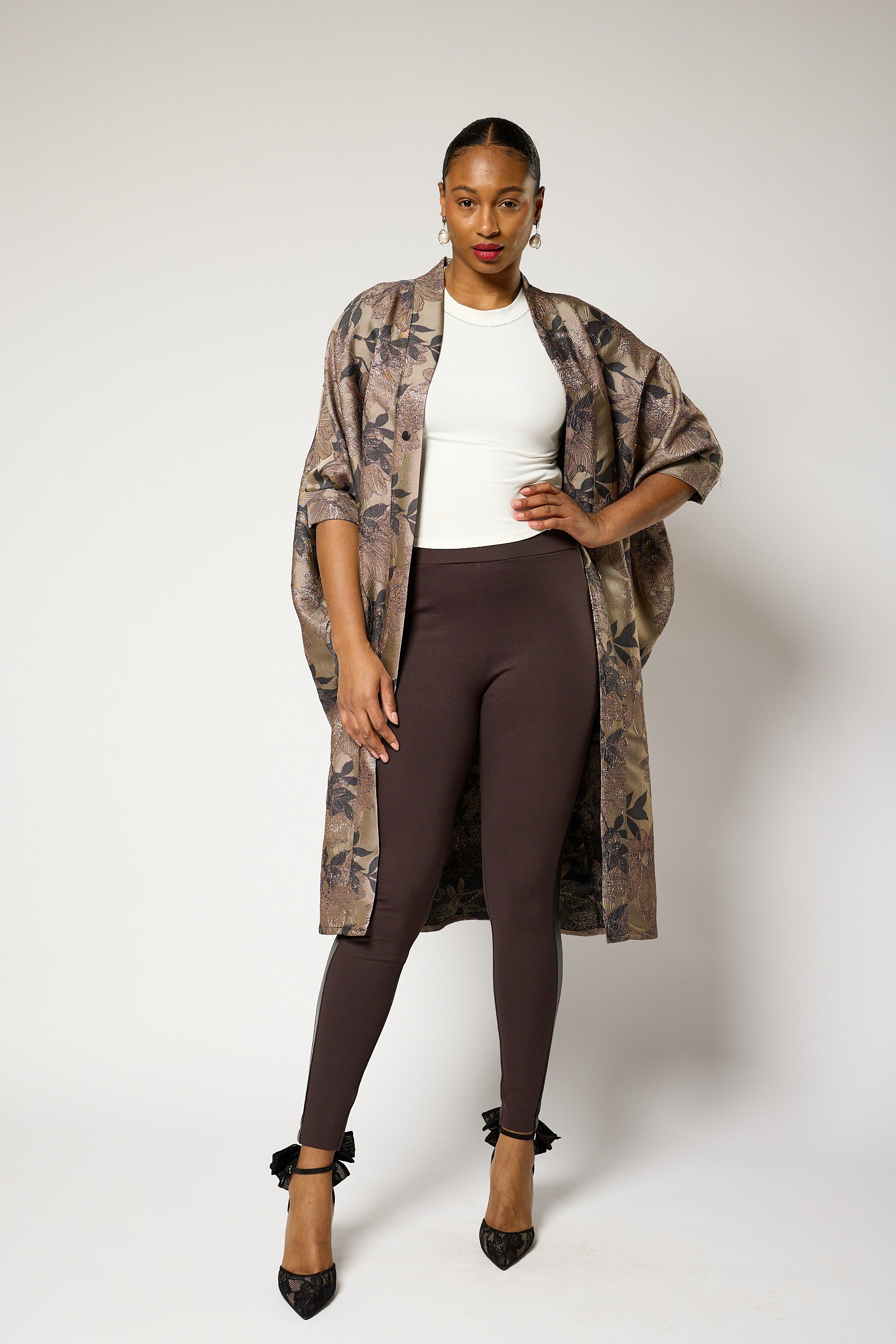 Ashy Petal Kimono Jacket