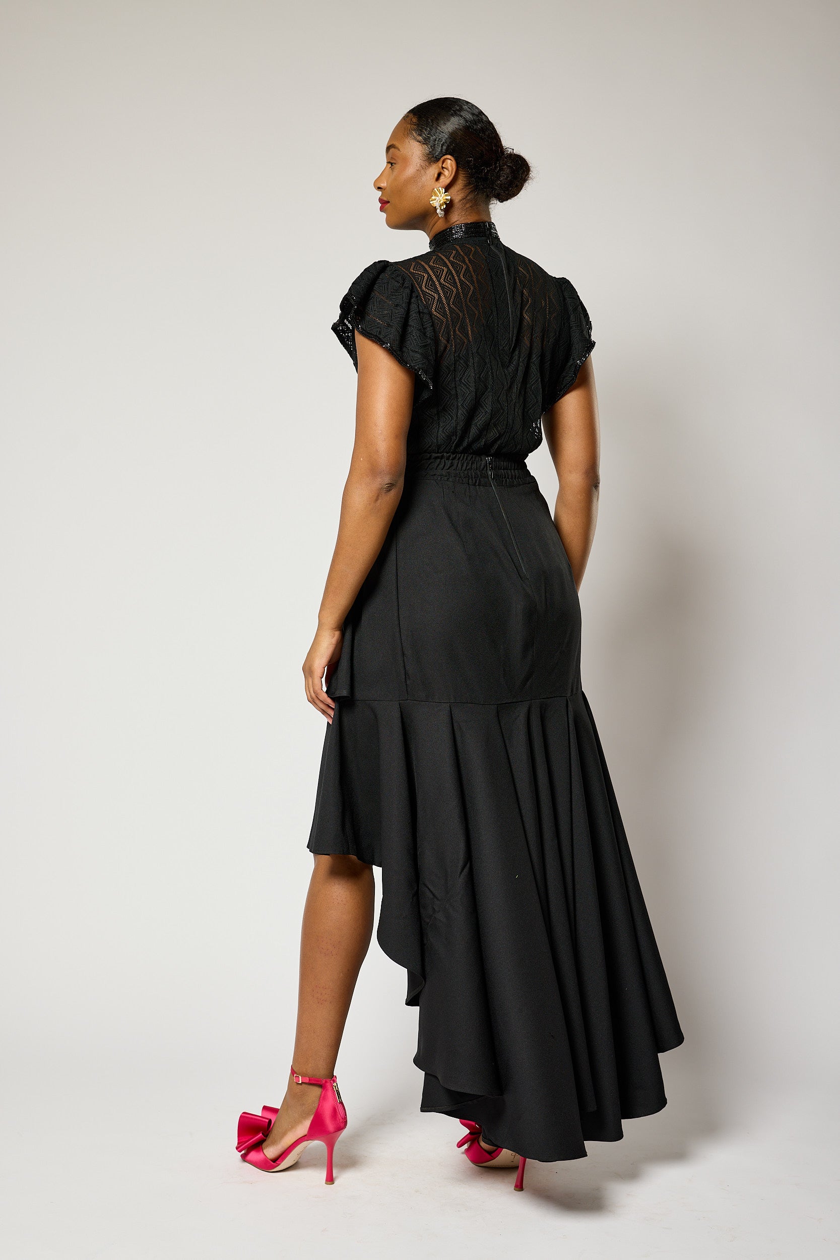 Signature Ebony Lace Hand - Beaded Blouse