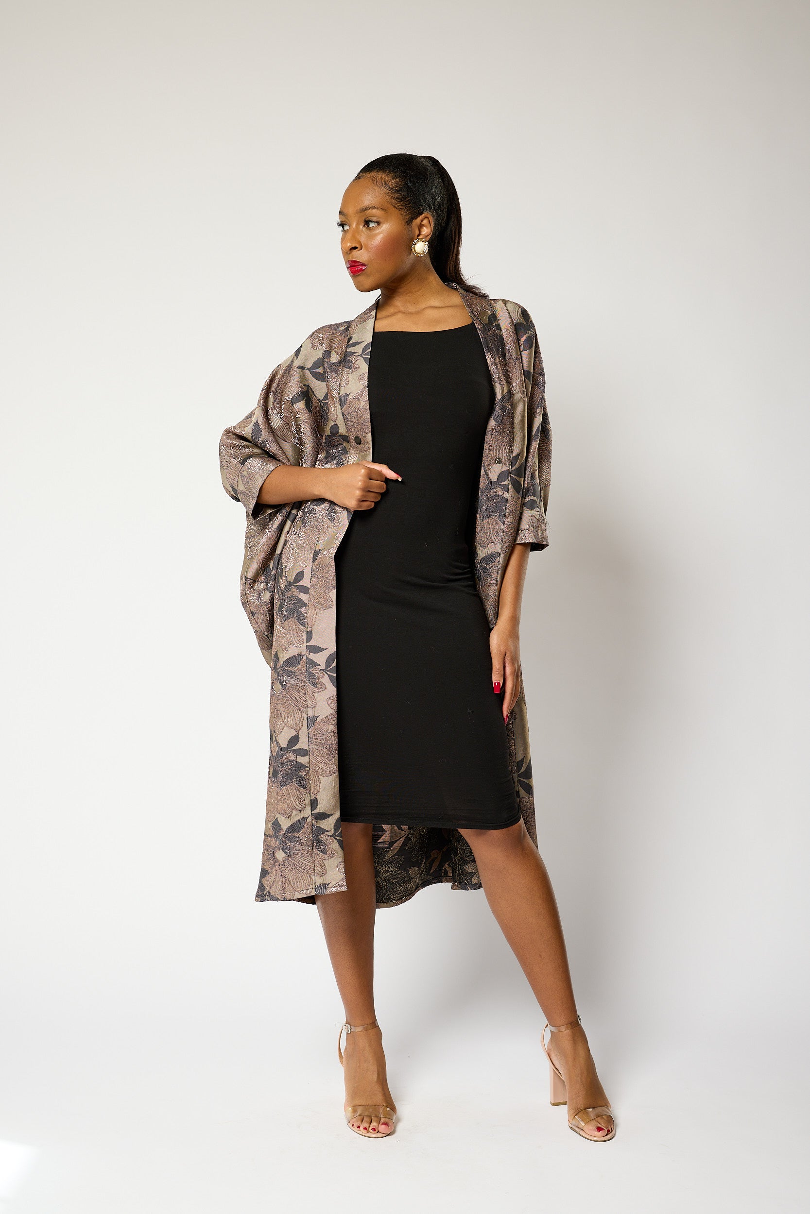 Ashy Petal Kimono Jacket