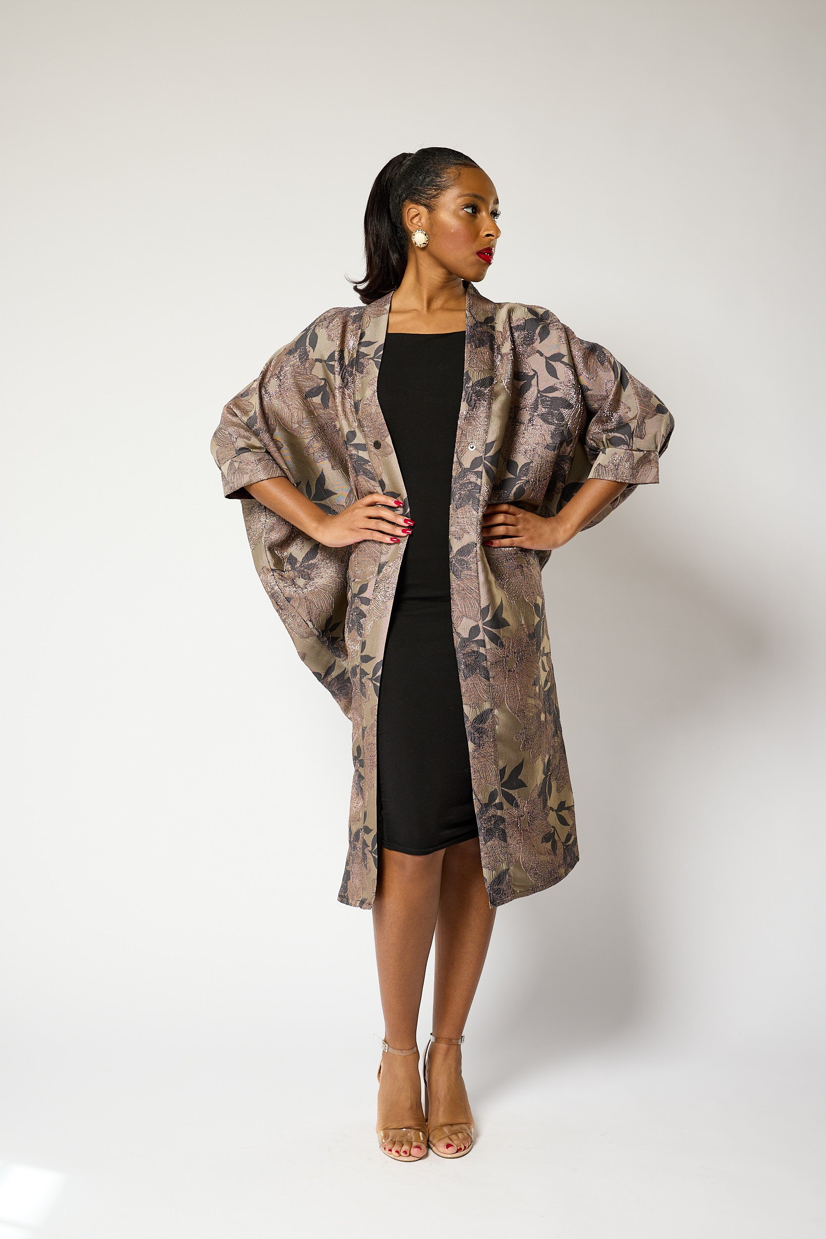 Ashy Petal Kimono Jacket