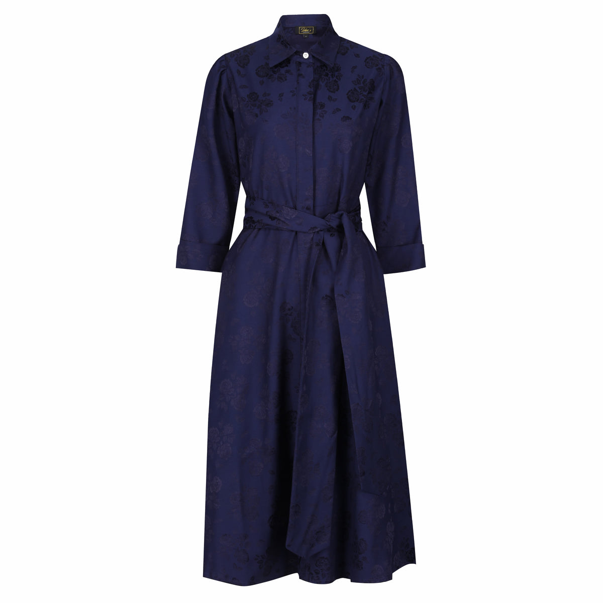 Royal Blue Petals Sleeved Dress