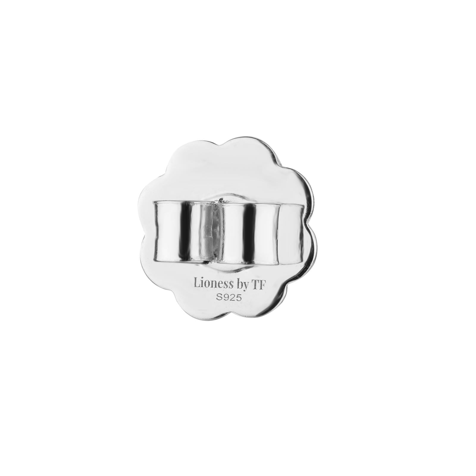 Marise Winged Studs - Solid 925 Sterling Silver, Rhodium-Plated, Moissanite